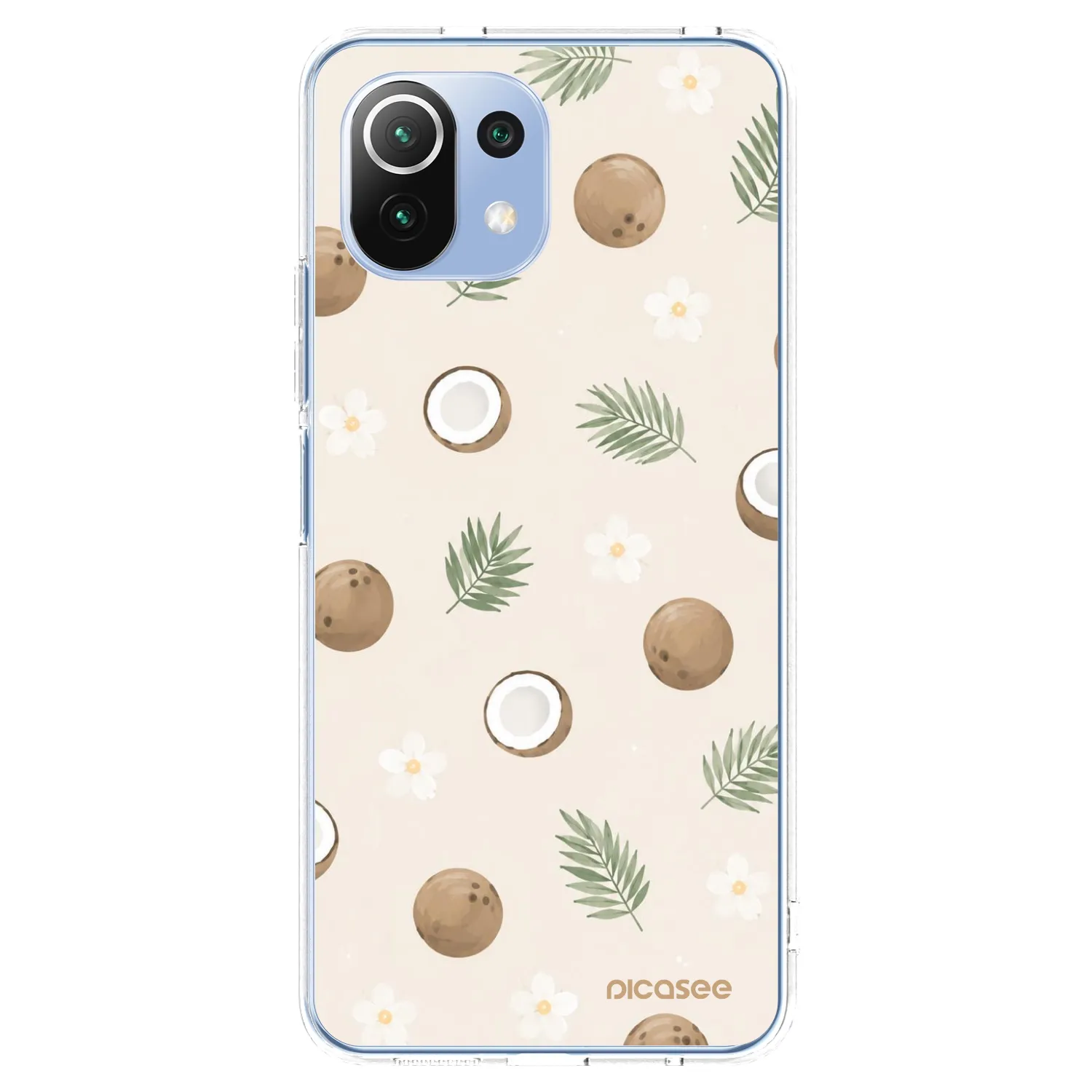 Picasee silikonowe przeźroczyste etui na Xiaomi Mi 11 Lite - Coconut Breeze