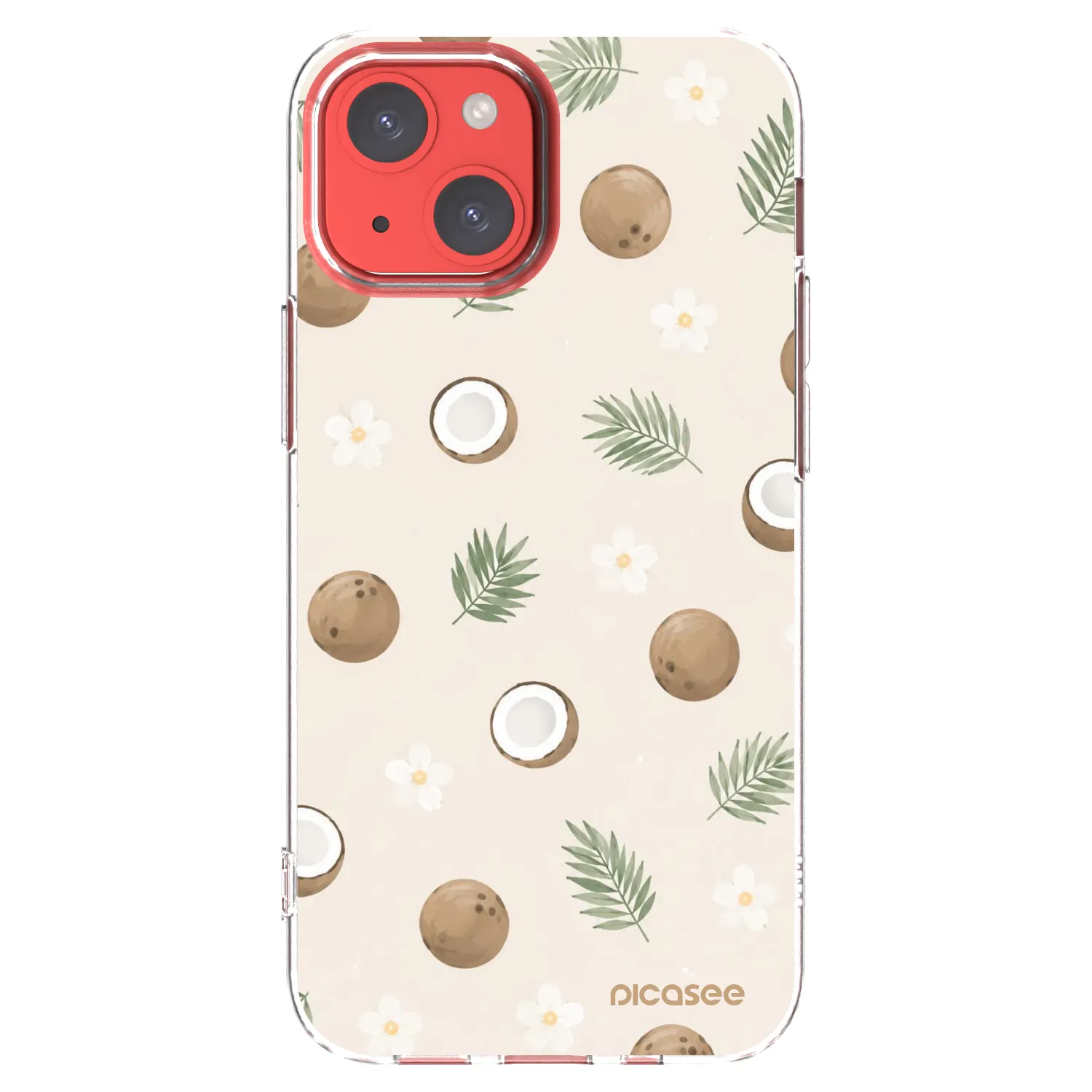 Picasee silikonowe przeźroczyste etui na Apple iPhone 13 mini - Coconut Breeze