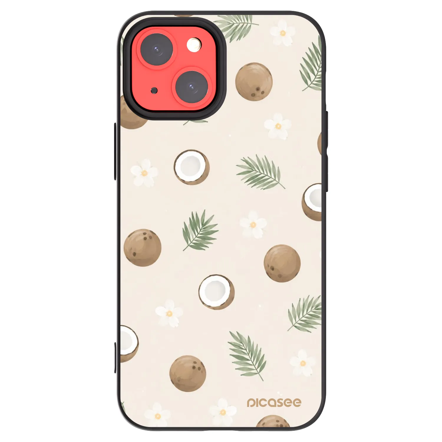 Picasee silikonowe czarne etui na Apple iPhone 13 mini - Coconut Breeze