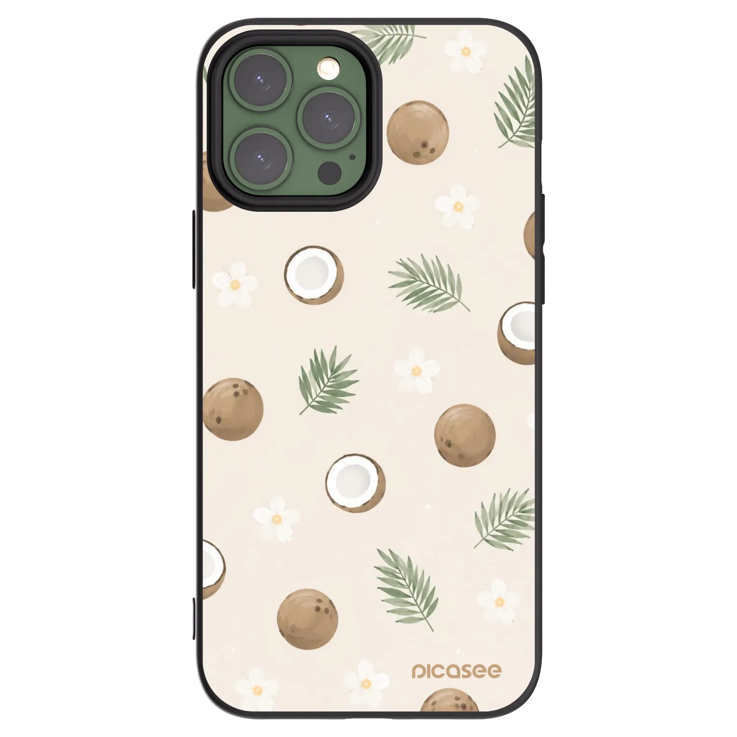 Picasee silikonowe czarne etui na Apple iPhone 13 Pro Max - Coconut Breeze