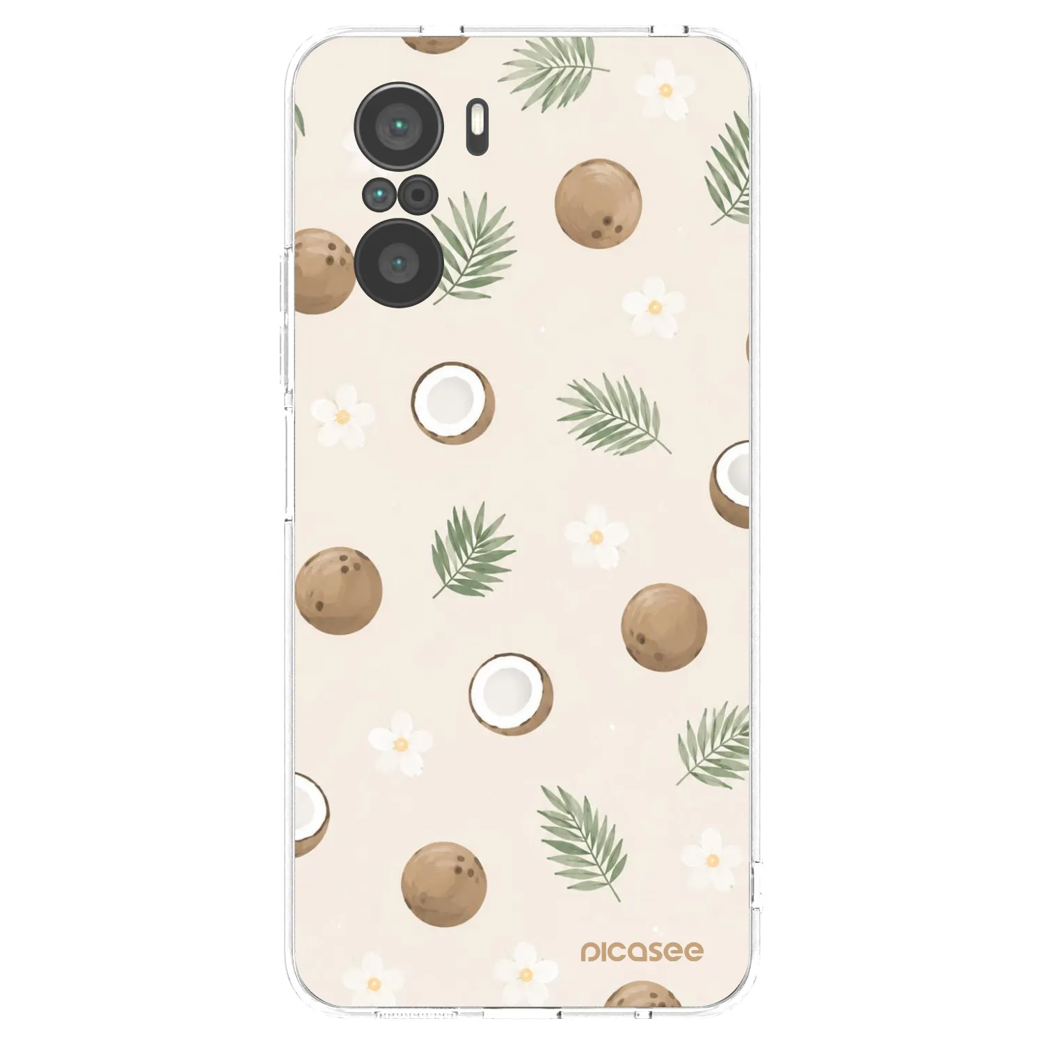 Picasee silikonowe przeźroczyste etui na Xiaomi Poco F3 - Coconut Breeze