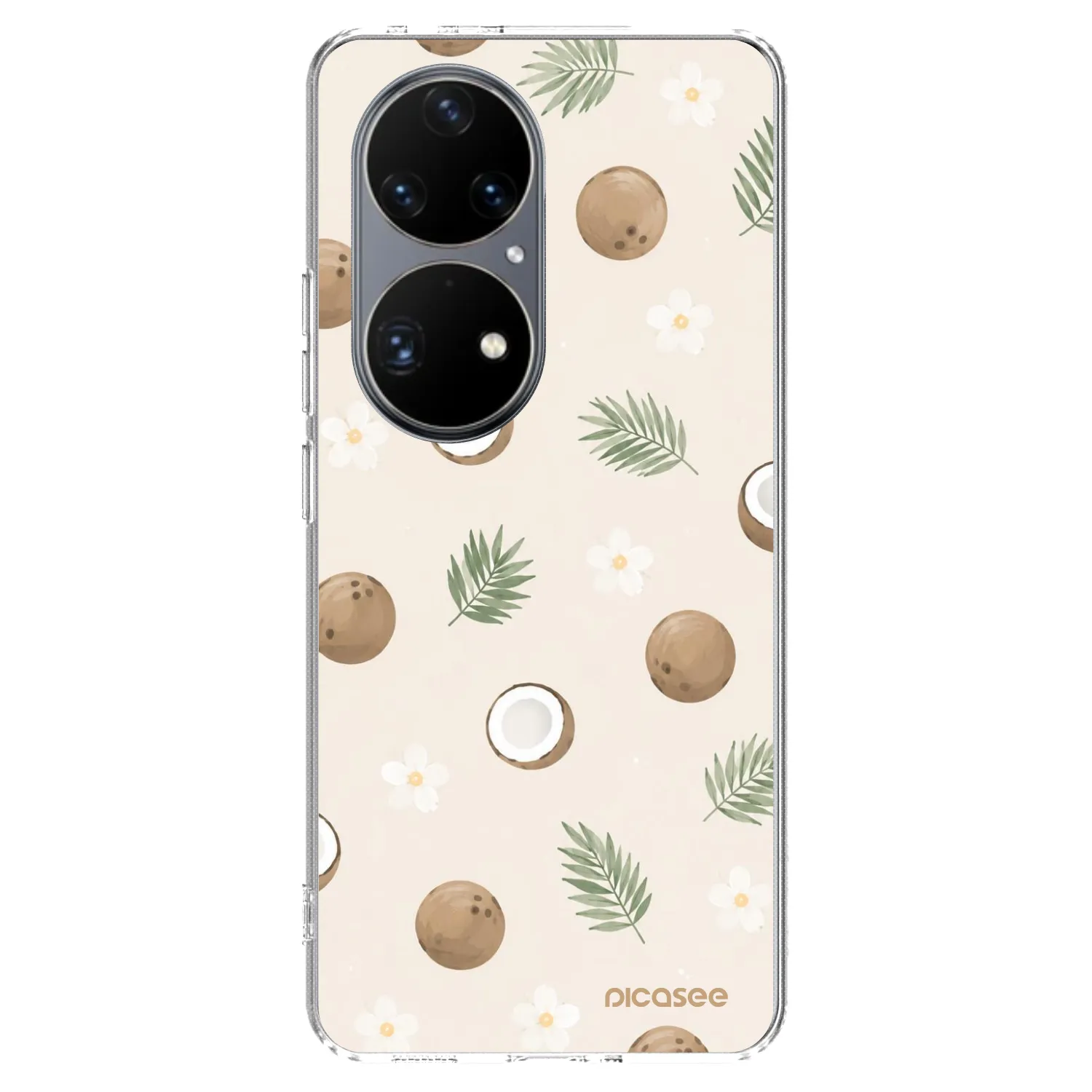 Picasee silikonowe przeźroczyste etui na Huawei P50 - Coconut Breeze