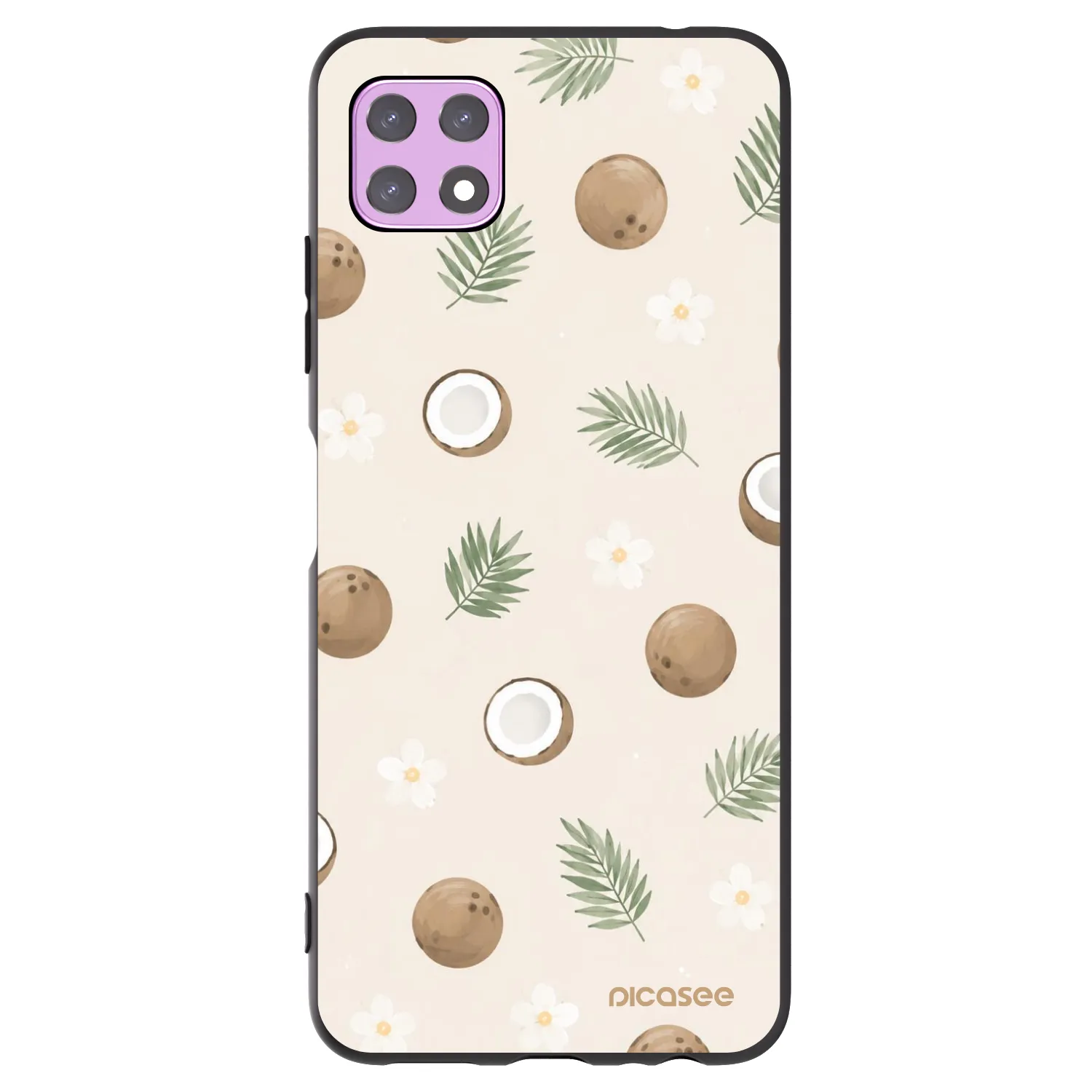 Picasee silikonowe czarne etui na Samsung Galaxy A22 A226B 5G - Coconut Breeze
