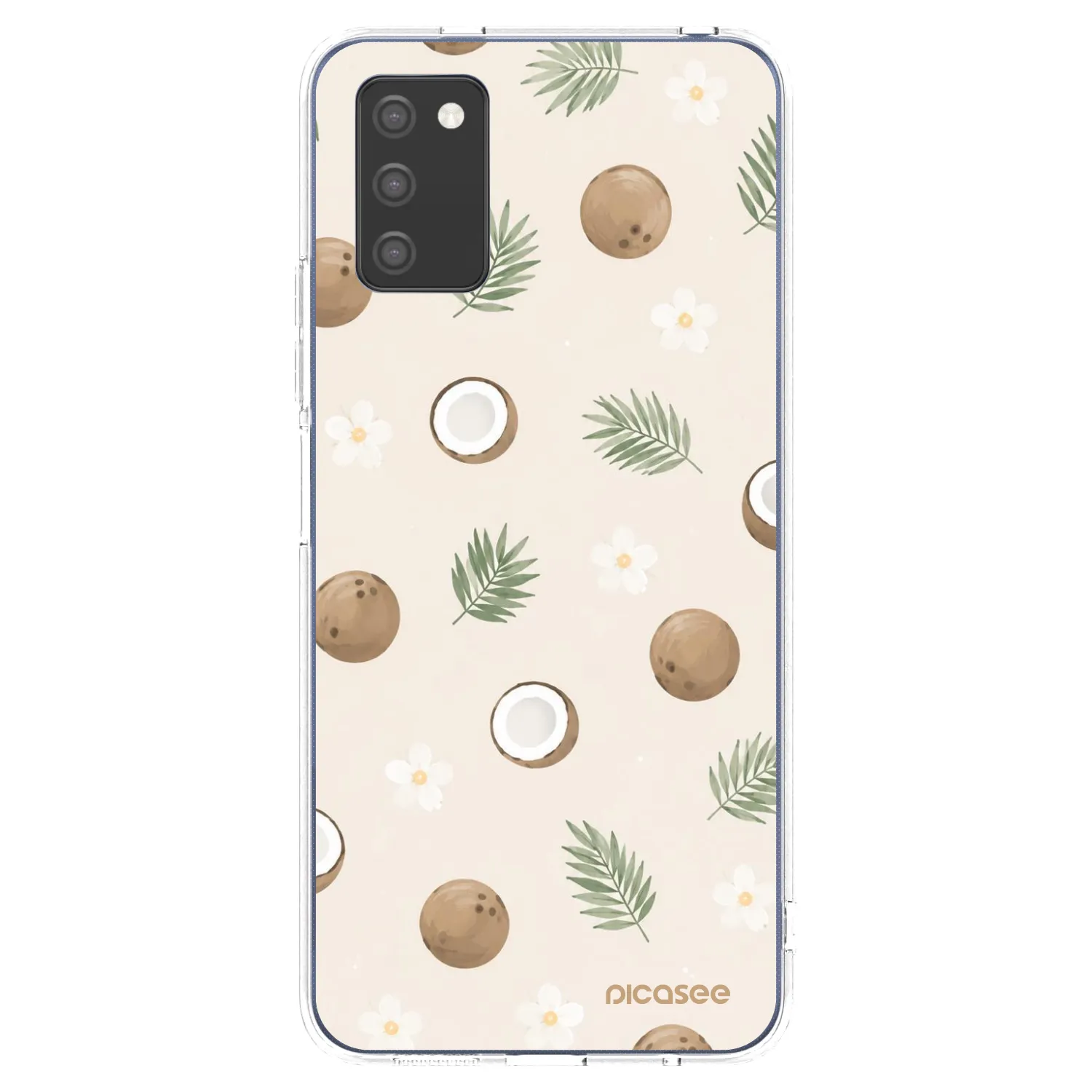 Picasee silikonowe przeźroczyste etui na Samsung Galaxy A02s A025G - Coconut Breeze