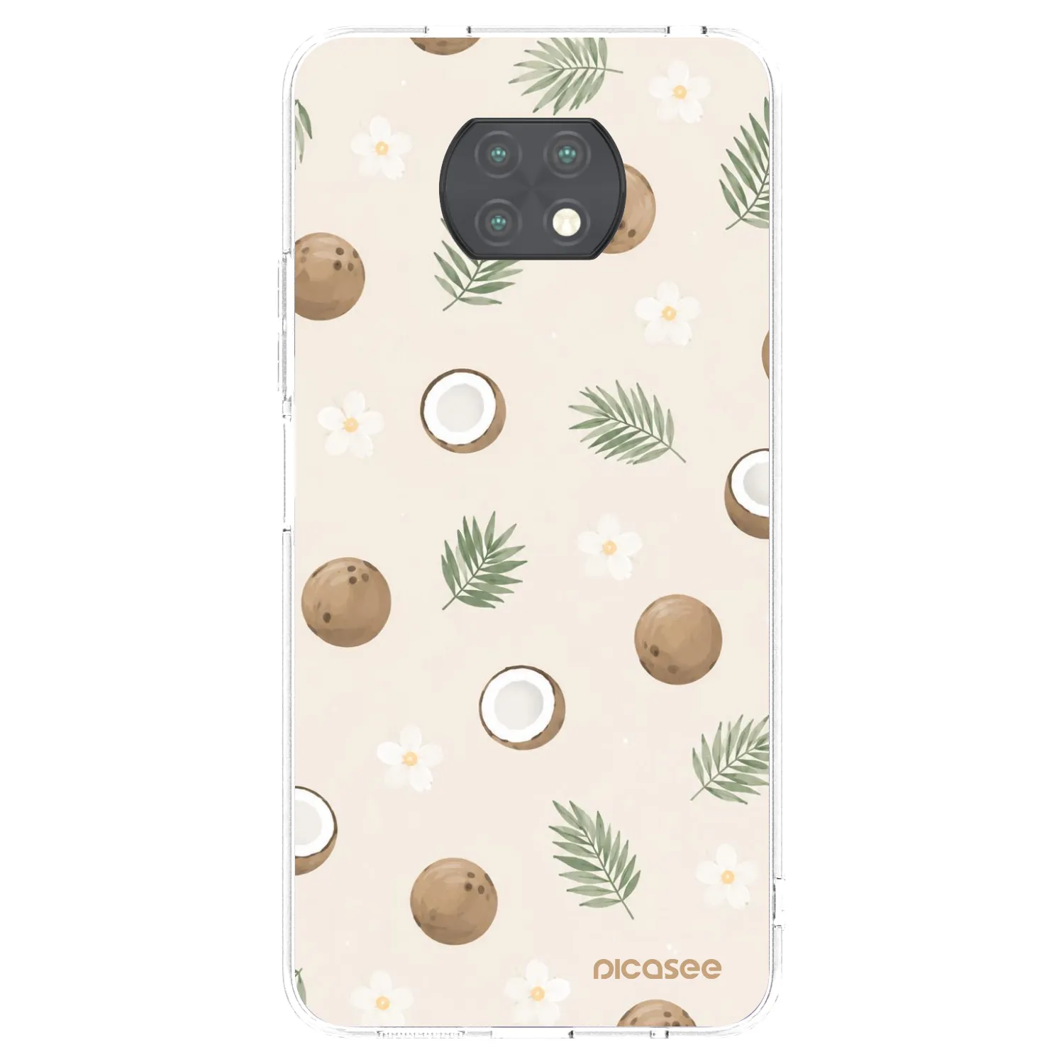 Picasee silikonowe przeźroczyste etui na Xiaomi Redmi Note 9T - Coconut Breeze