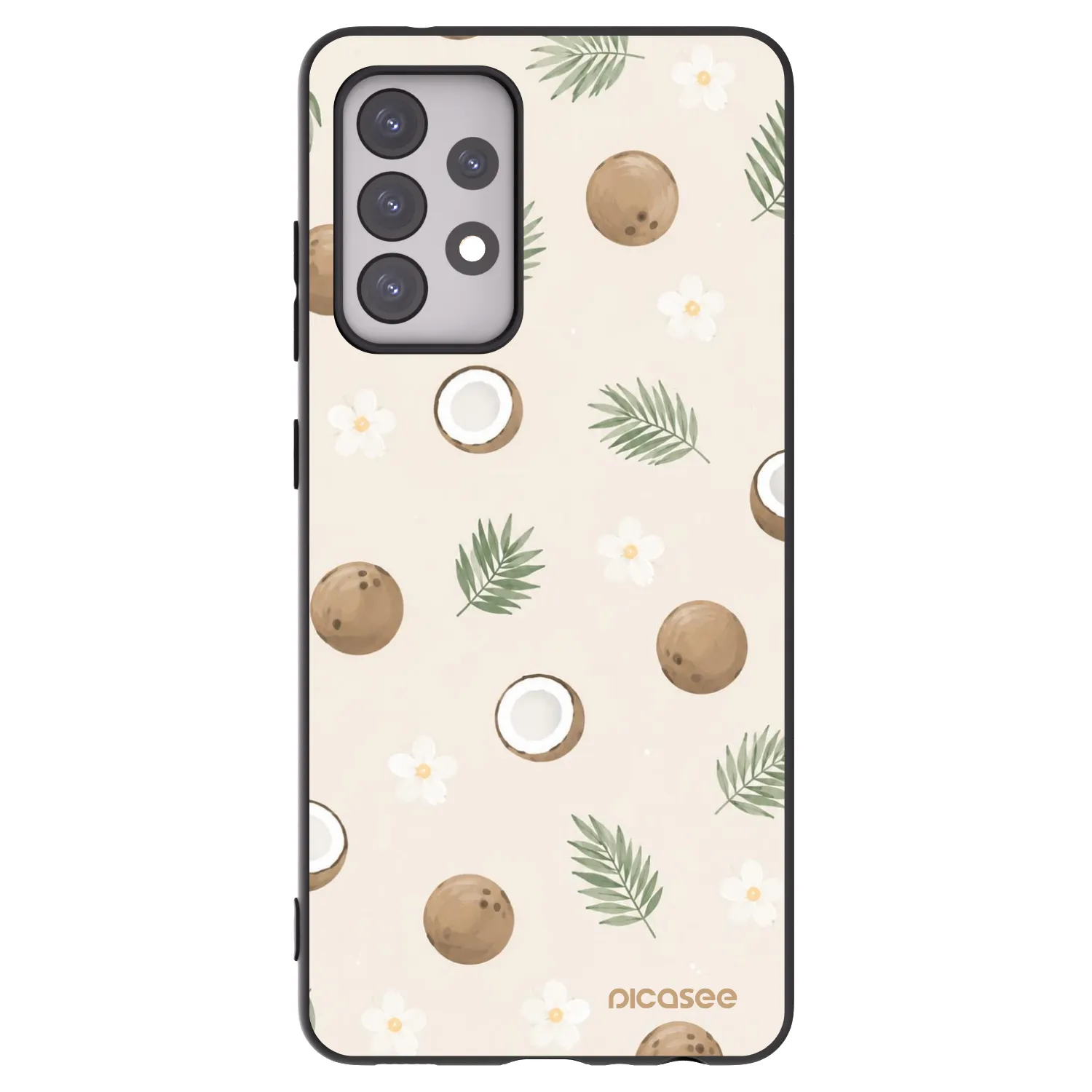 Picasee silikonowe czarne etui na Samsung Galaxy A52s 5G A528B - Coconut Breeze