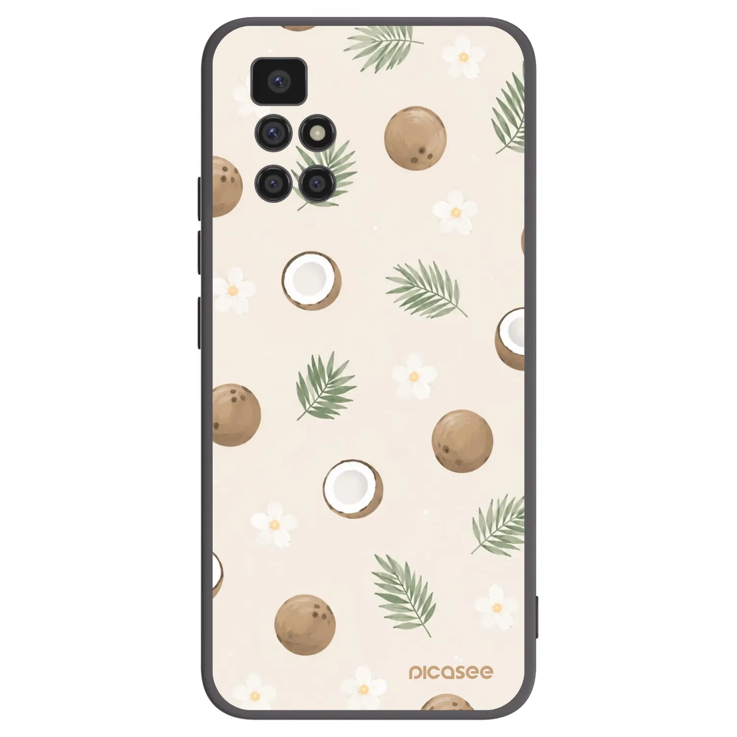 Picasee silikonowe czarne etui na Xiaomi Redmi 10 - Coconut Breeze
