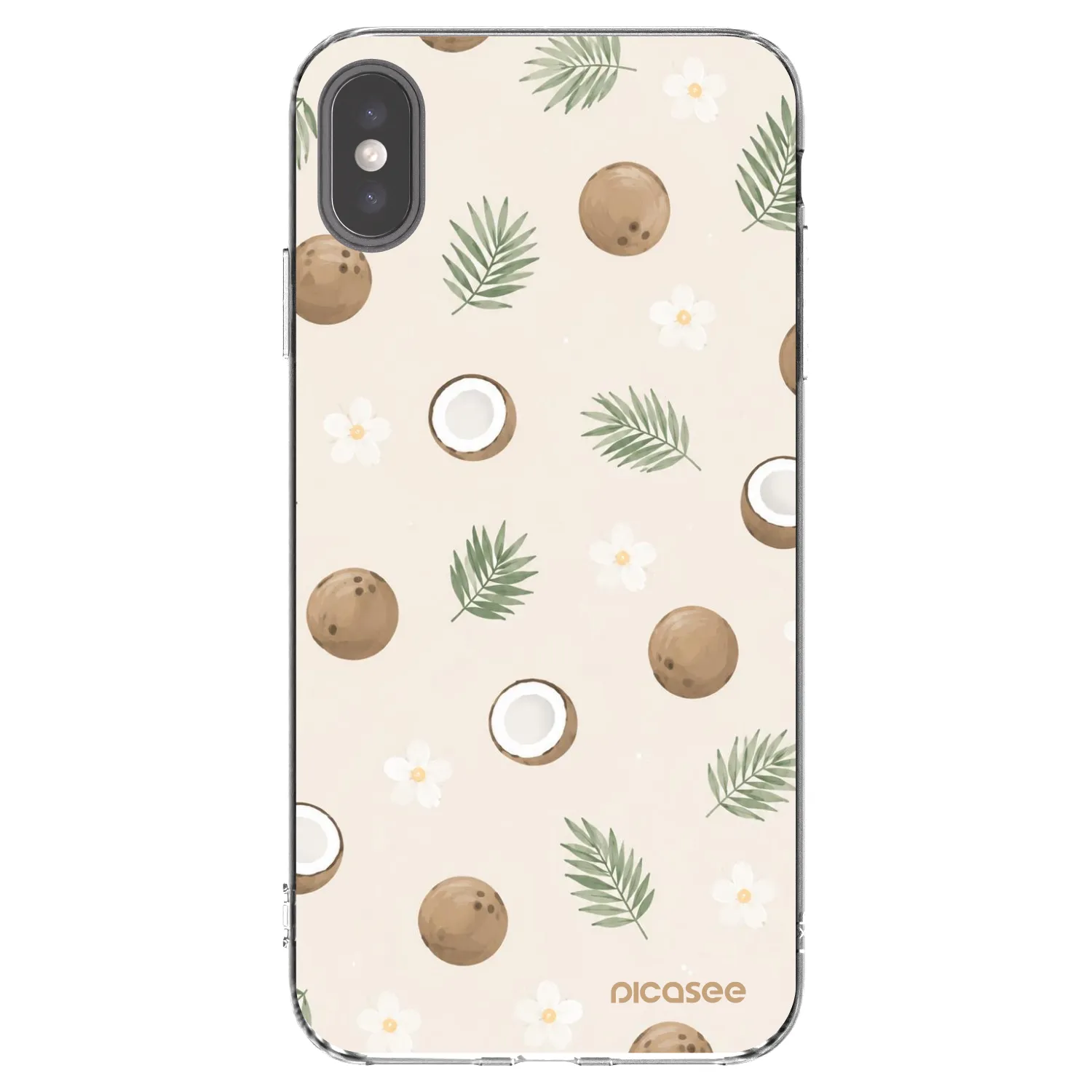 Picasee silikonowe przeźroczyste etui na Apple iPhone XS Max - Coconut Breeze