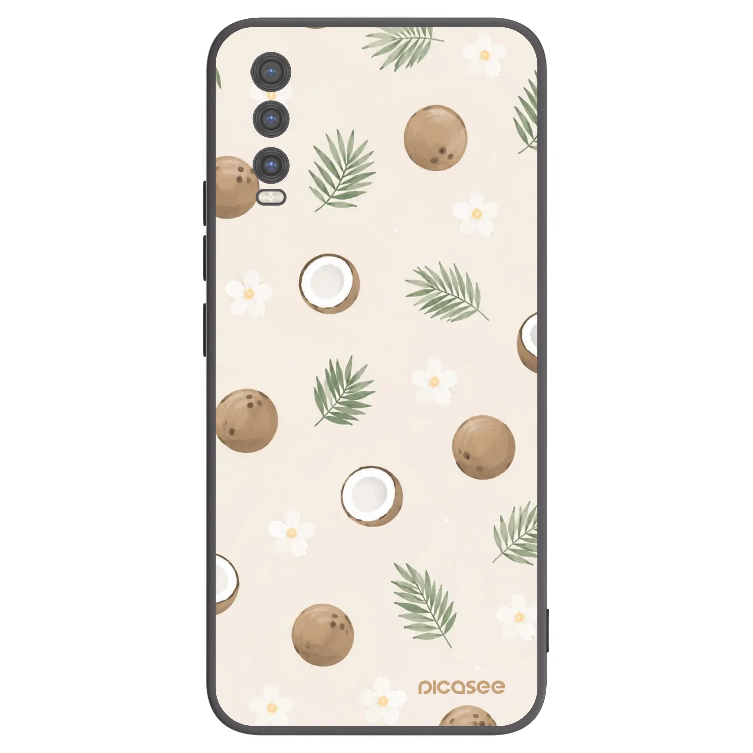 Picasee silikonowe czarne etui na Vivo Y20s - Coconut Breeze