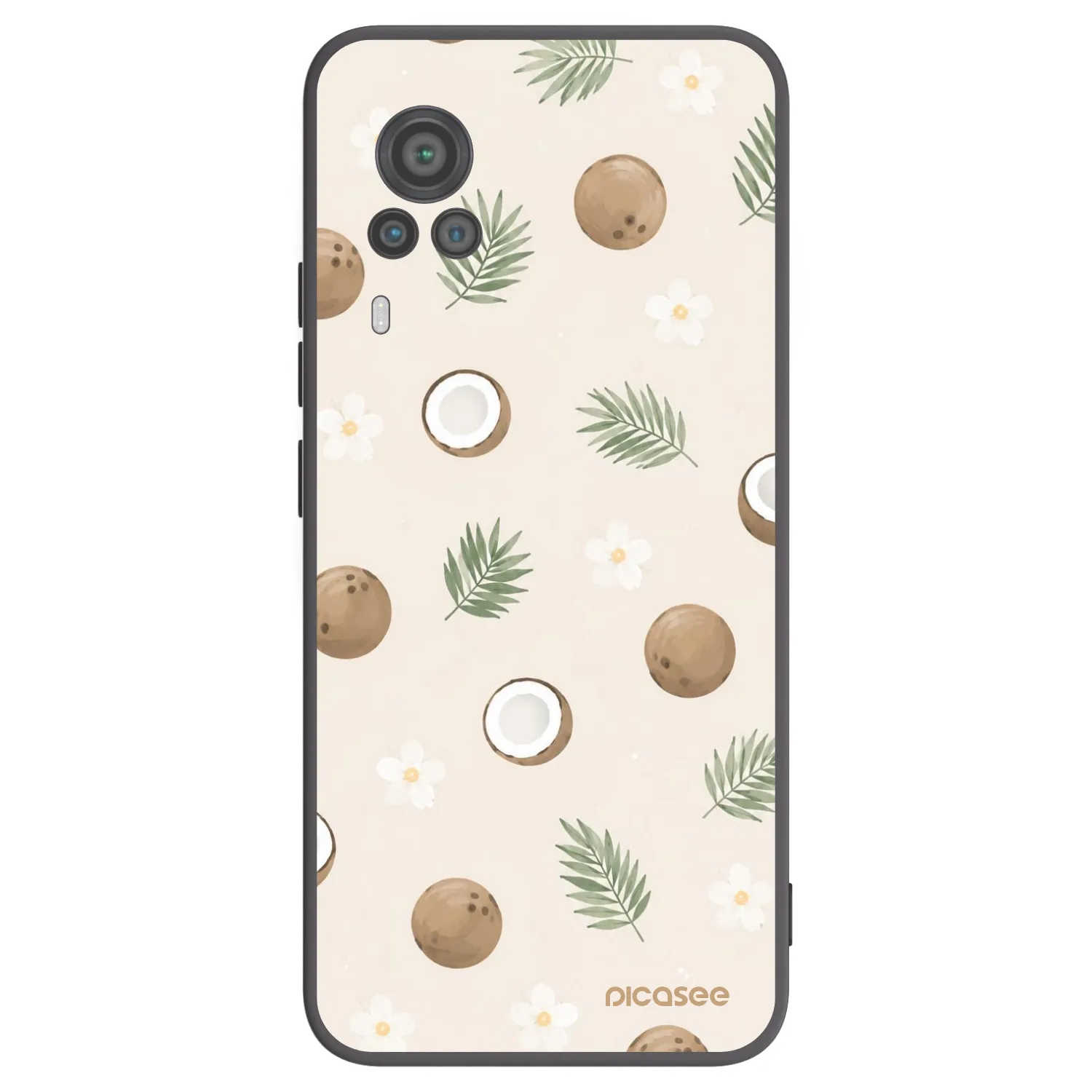 Picasee silikonowe czarne etui na Vivo X60 Pro 5G - Coconut Breeze
