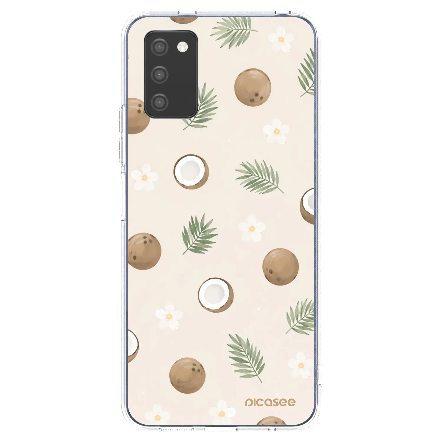 Picasee silikonowe przeźroczyste etui na Samsung Galaxy A03s A037G - Coconut Breeze