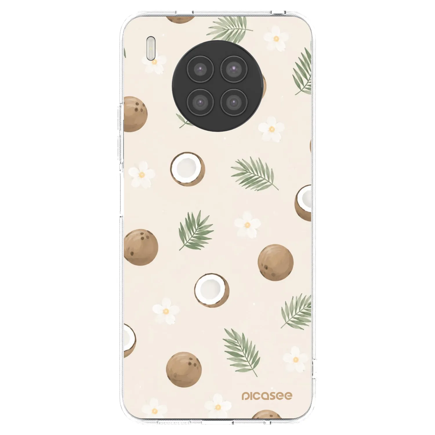 Picasee silikonowe przeźroczyste etui na Huawei Nova 8i - Coconut Breeze