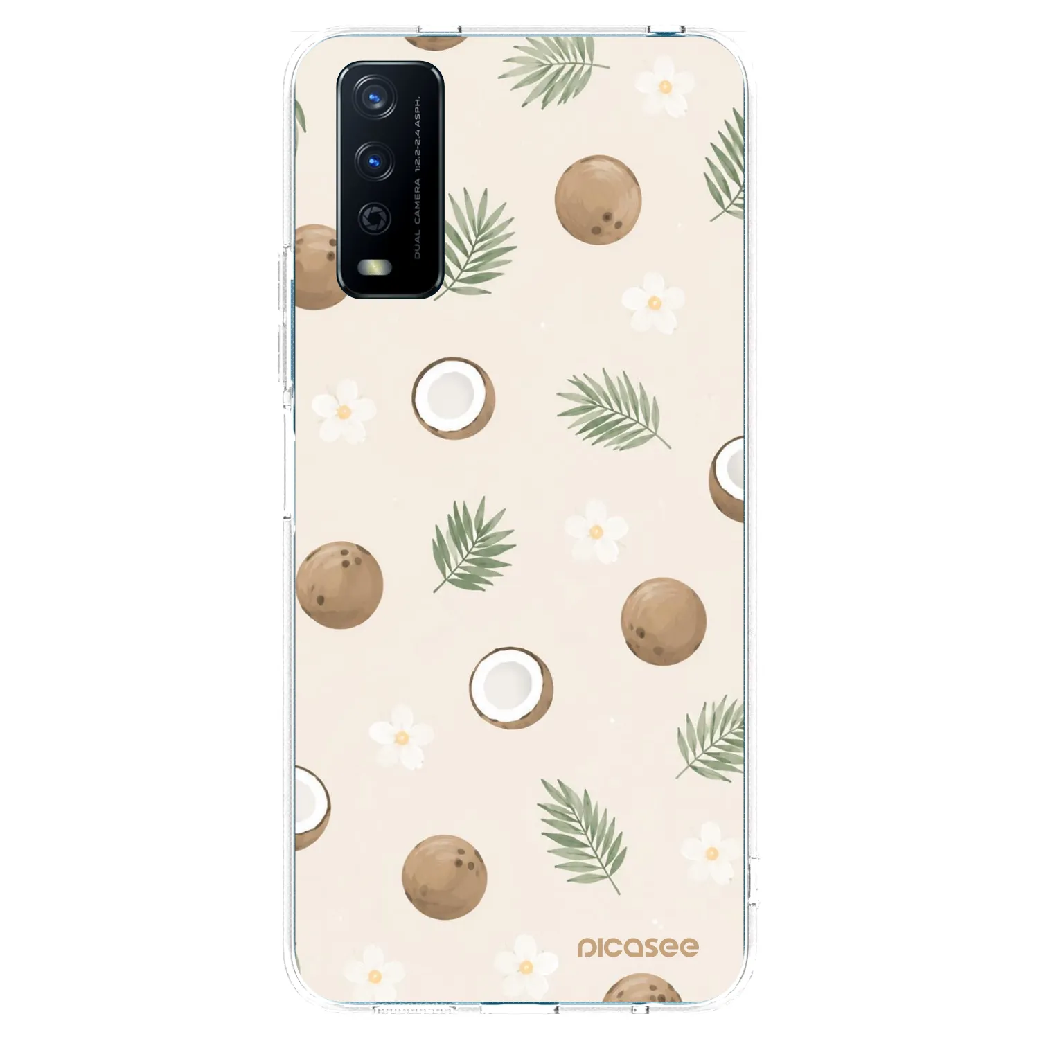 Picasee silikonowe przeźroczyste etui na Vivo Y11s - Coconut Breeze