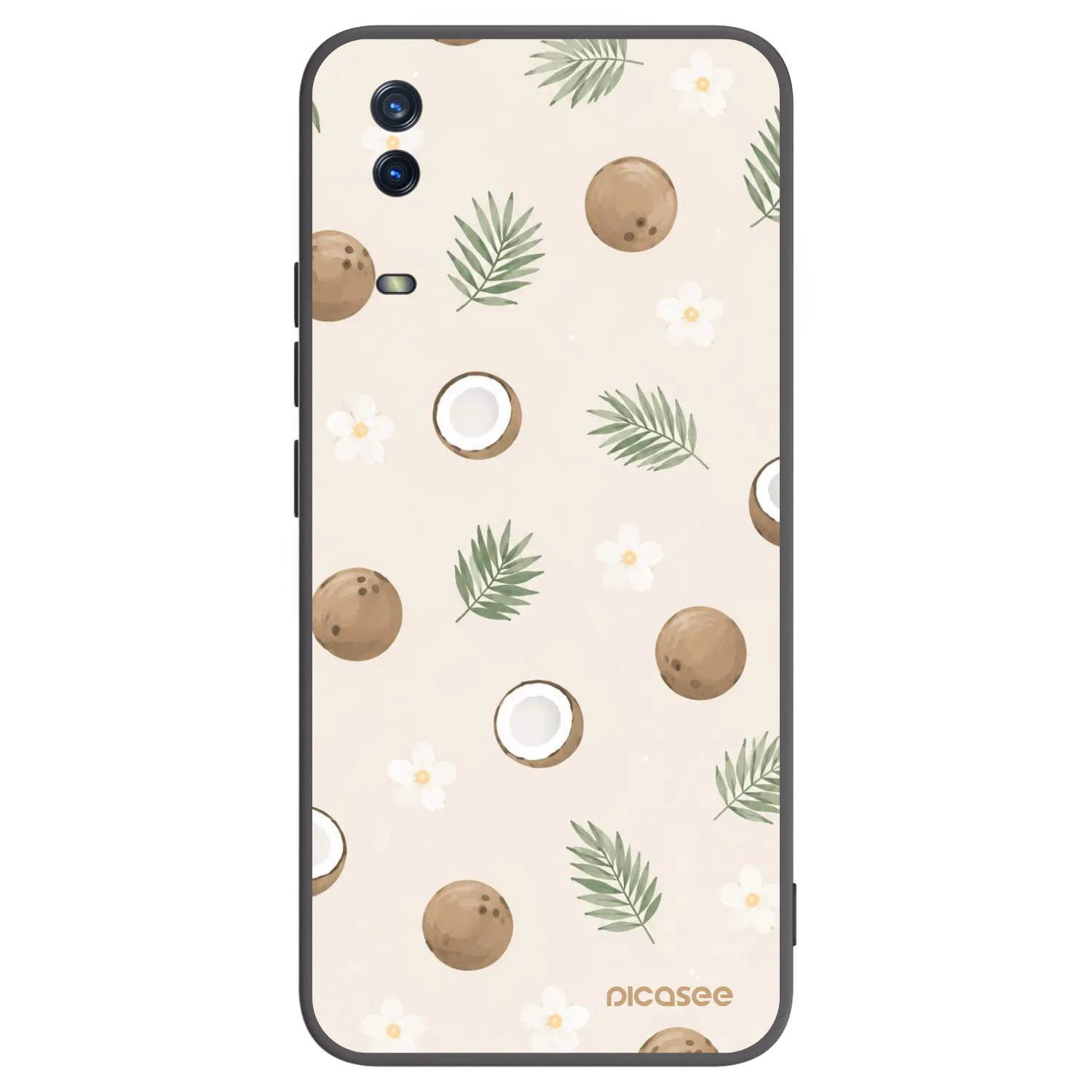 Picasee silikonowe czarne etui na Vivo Y11s - Coconut Breeze