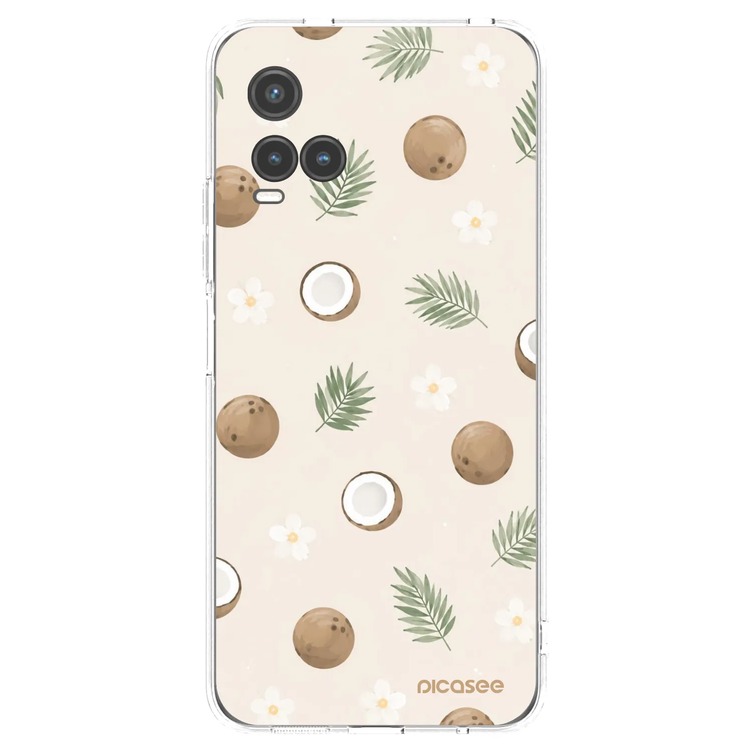 Picasee silikonowe przeźroczyste etui na Vivo Y33s - Coconut Breeze