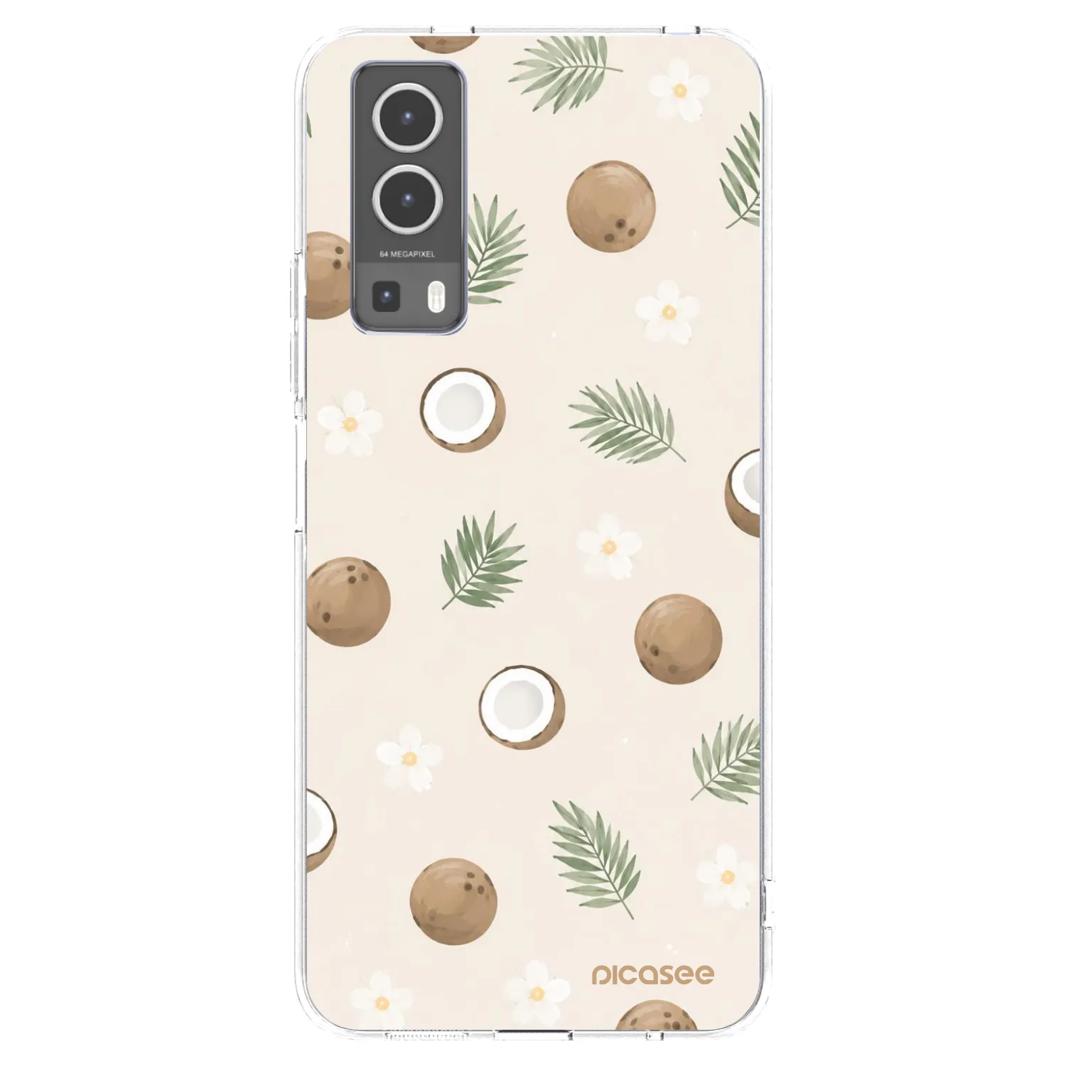 Picasee silikonowe przeźroczyste etui na Vivo Y72 5G - Coconut Breeze