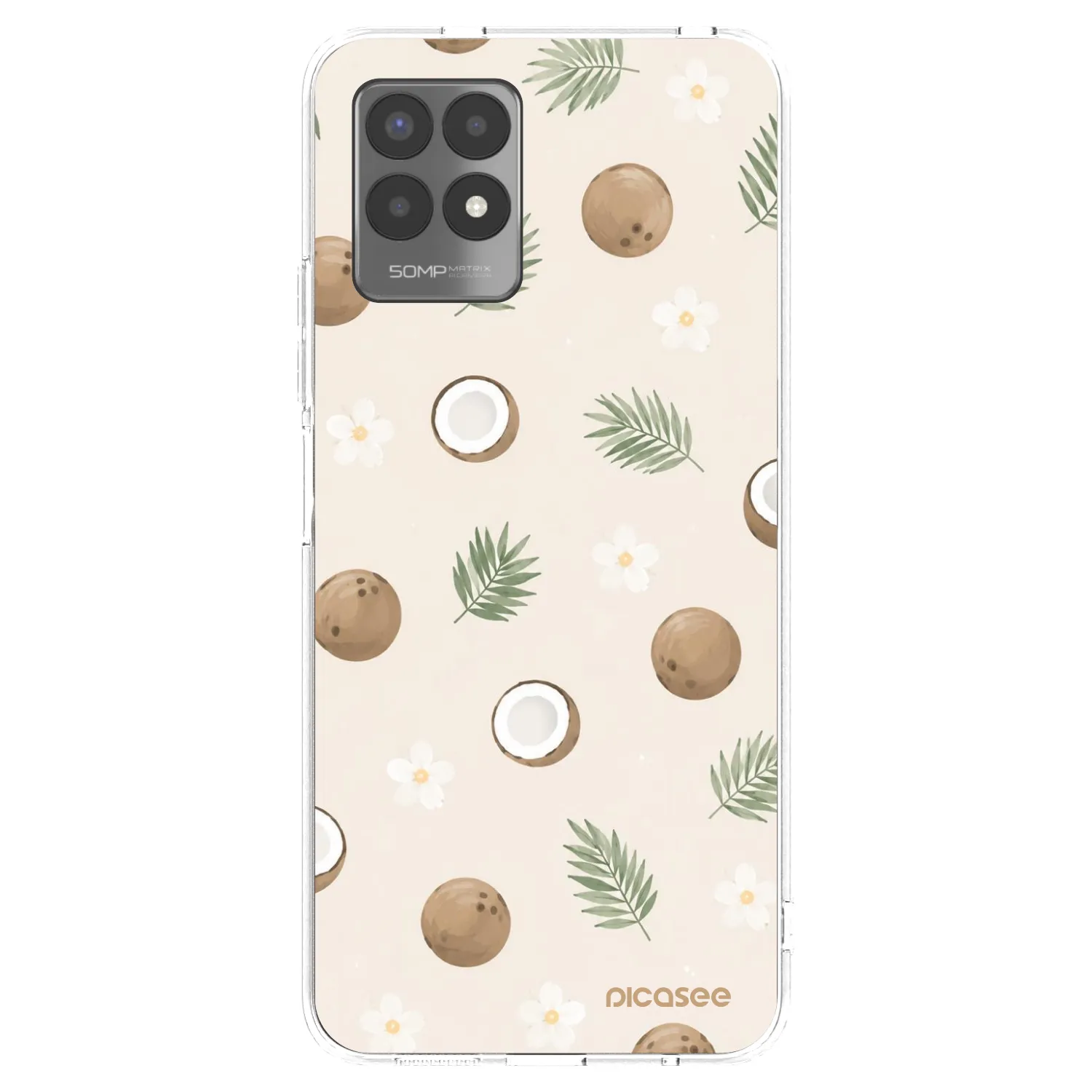 Picasee silikonowe przeźroczyste etui na Realme 8i - Coconut Breeze
