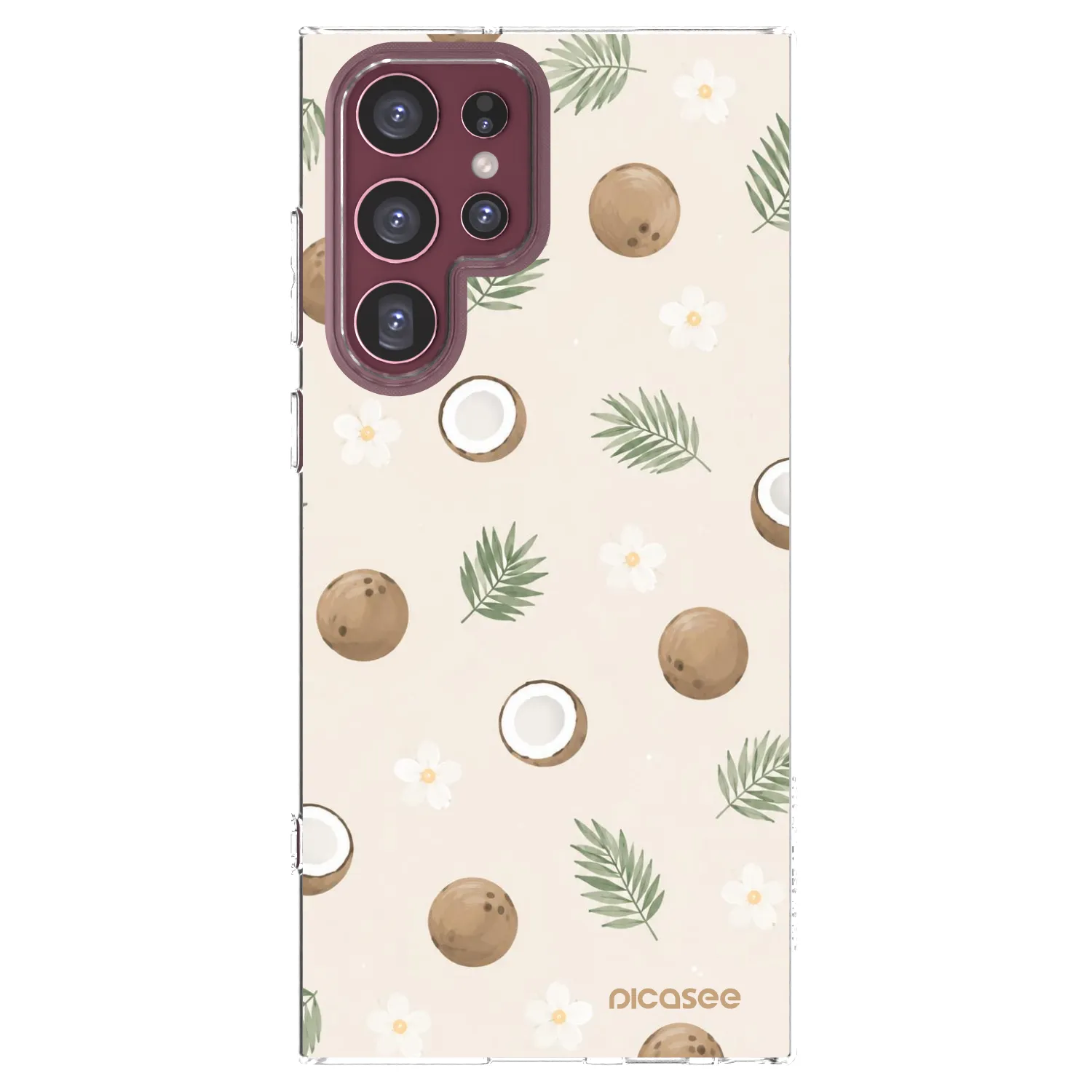 Picasee silikonowe przeźroczyste etui na Samsung Galaxy S22 Ultra 5G - Coconut Breeze