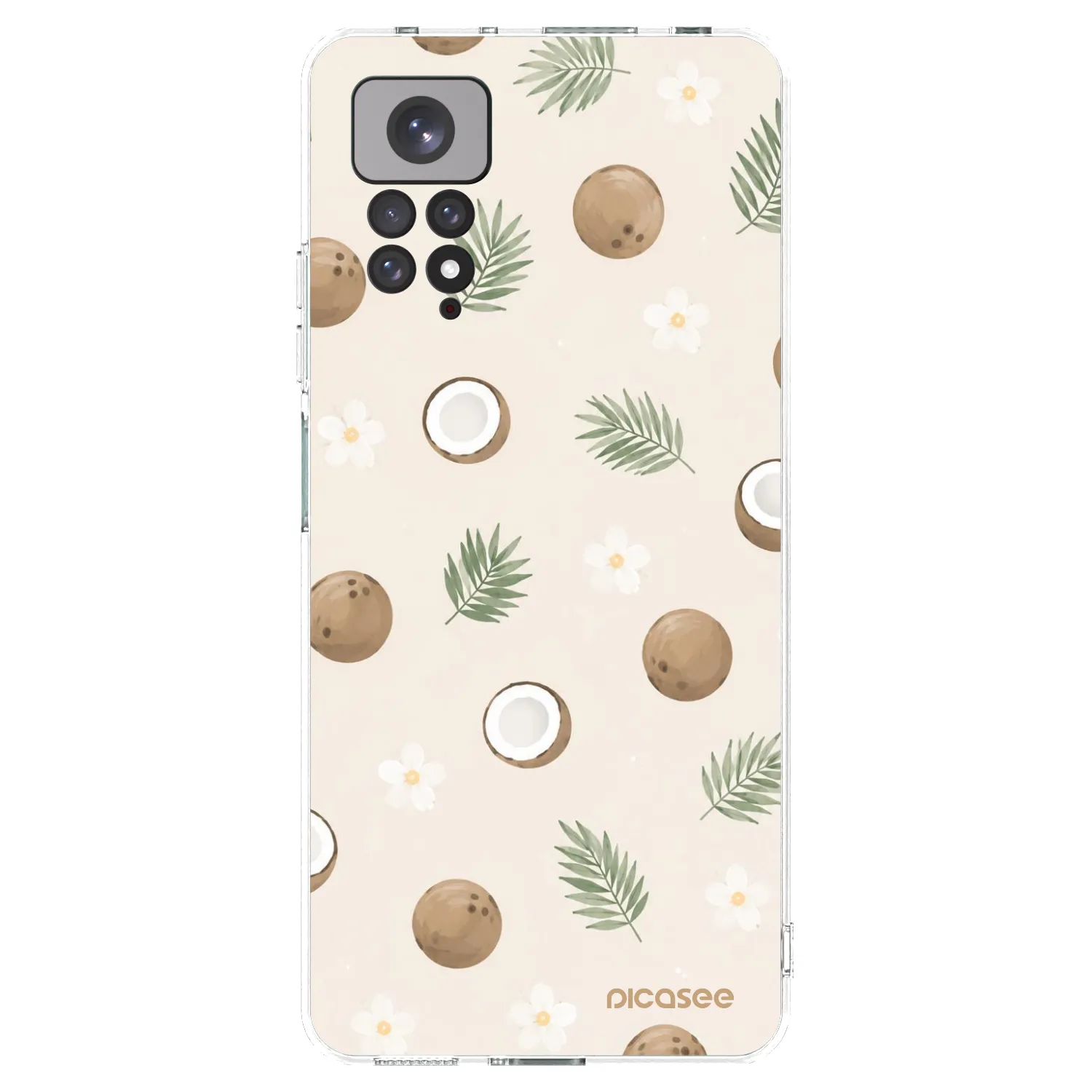 Picasee silikonowe przeźroczyste etui na Xiaomi Redmi Note 11 - Coconut Breeze