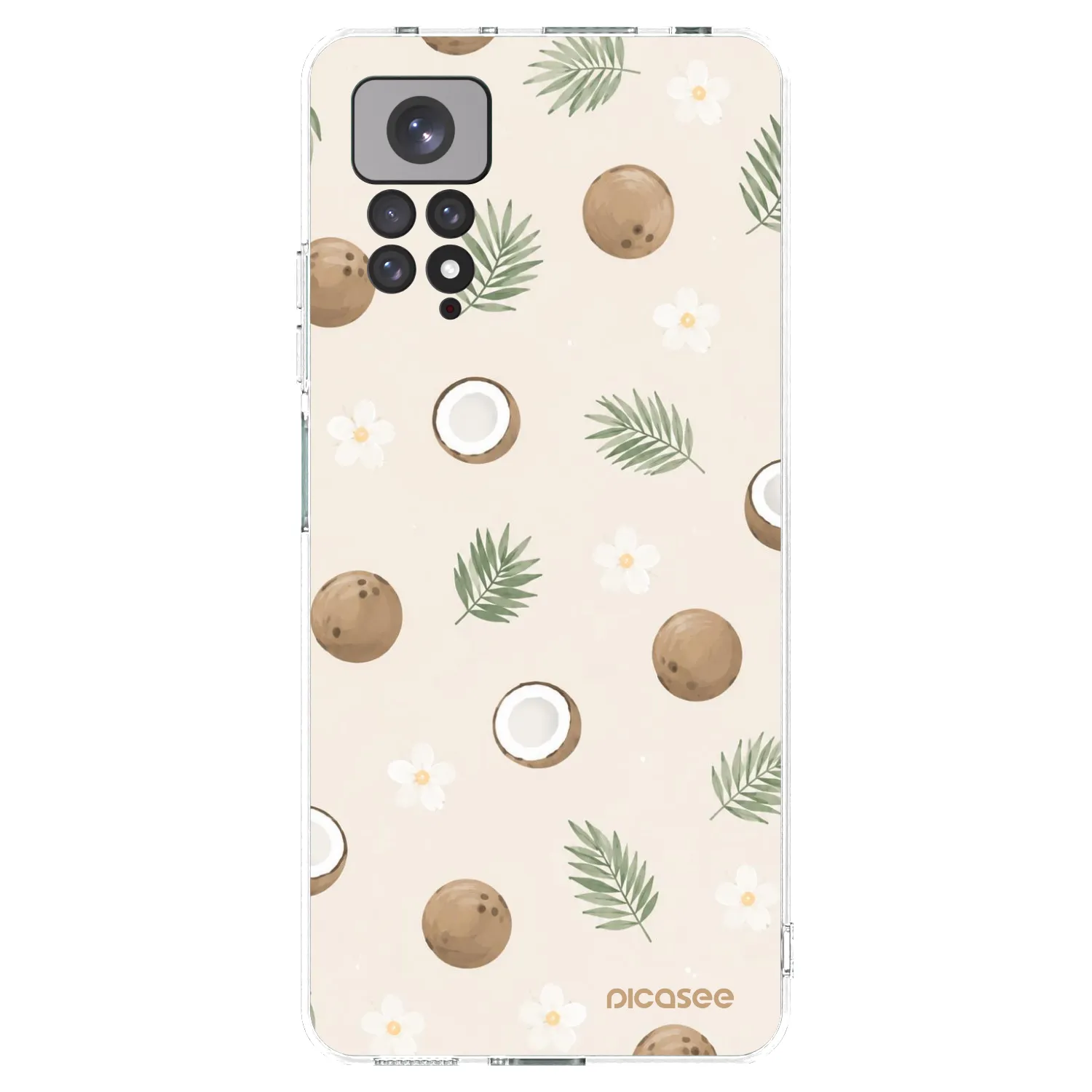 Picasee silikonowe przeźroczyste etui na Xiaomi Redmi Note 11S 4G - Coconut Breeze