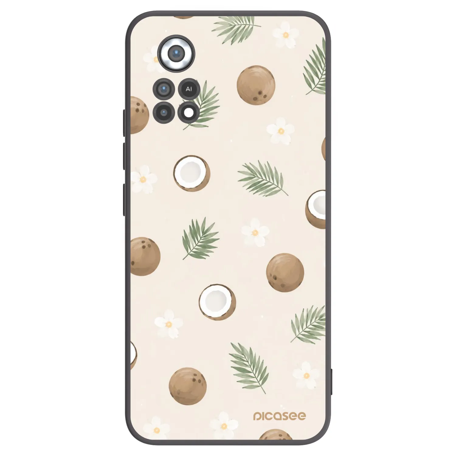 Picasee silikonowe czarne etui na Xiaomi Poco X4 Pro 5G - Coconut Breeze