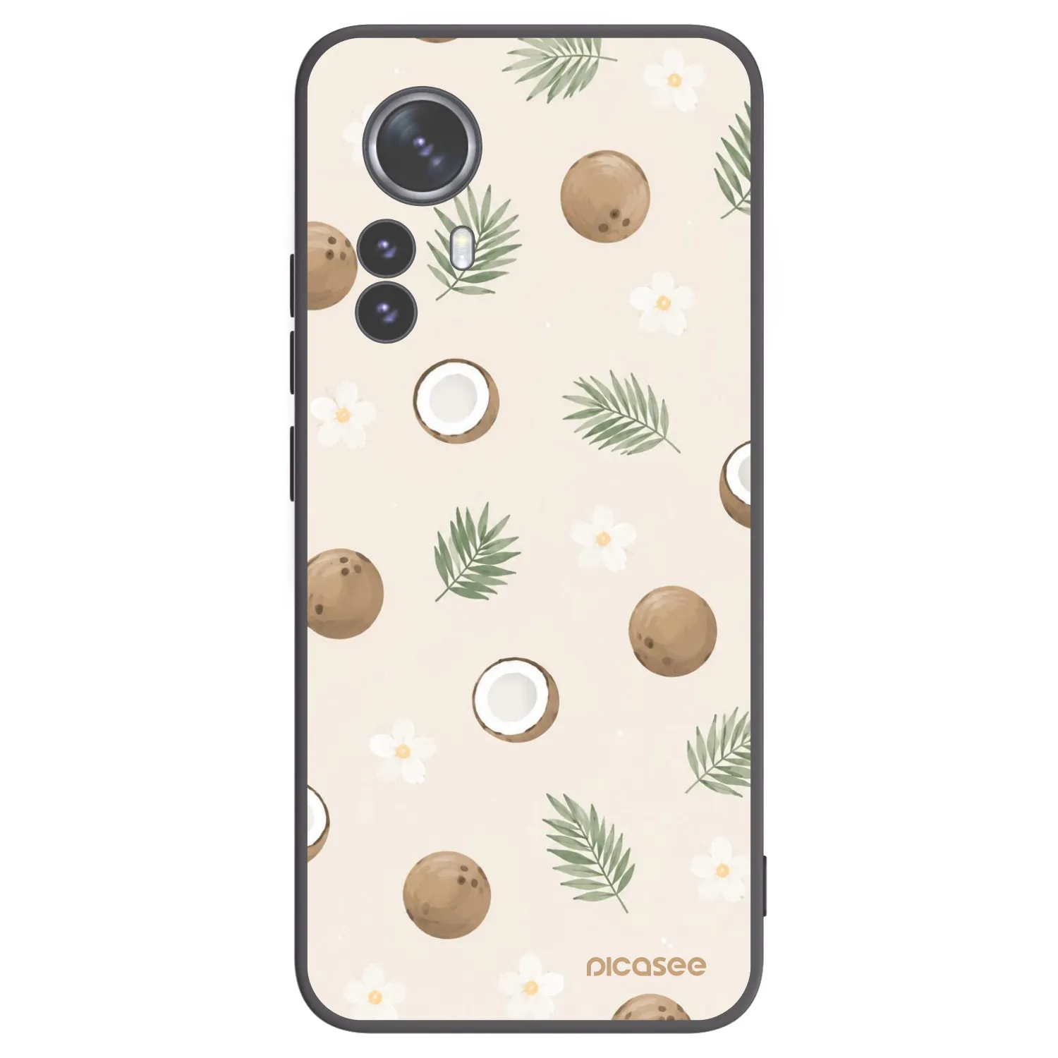 Picasee silikonowe czarne etui na Xiaomi 12 Pro - Coconut Breeze