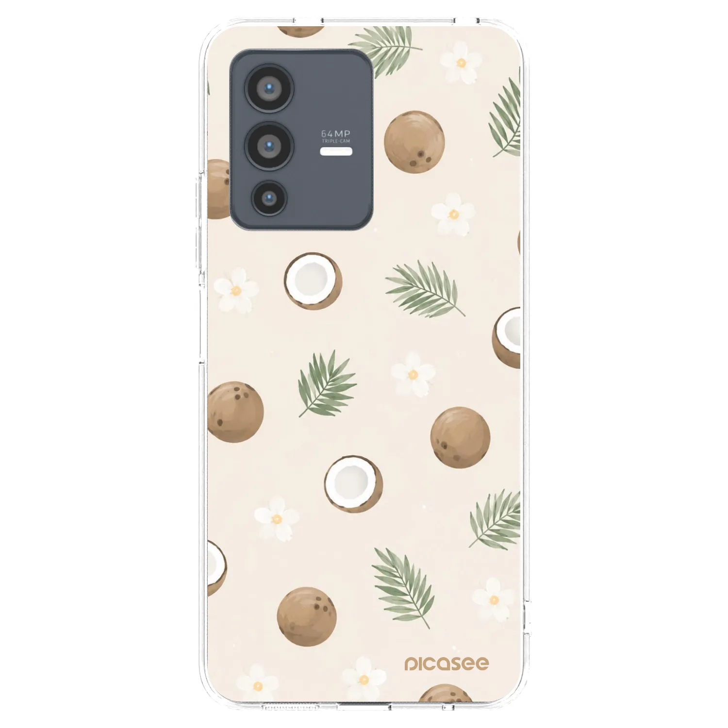 Picasee silikonowe przeźroczyste etui na Vivo V23 5G - Coconut Breeze