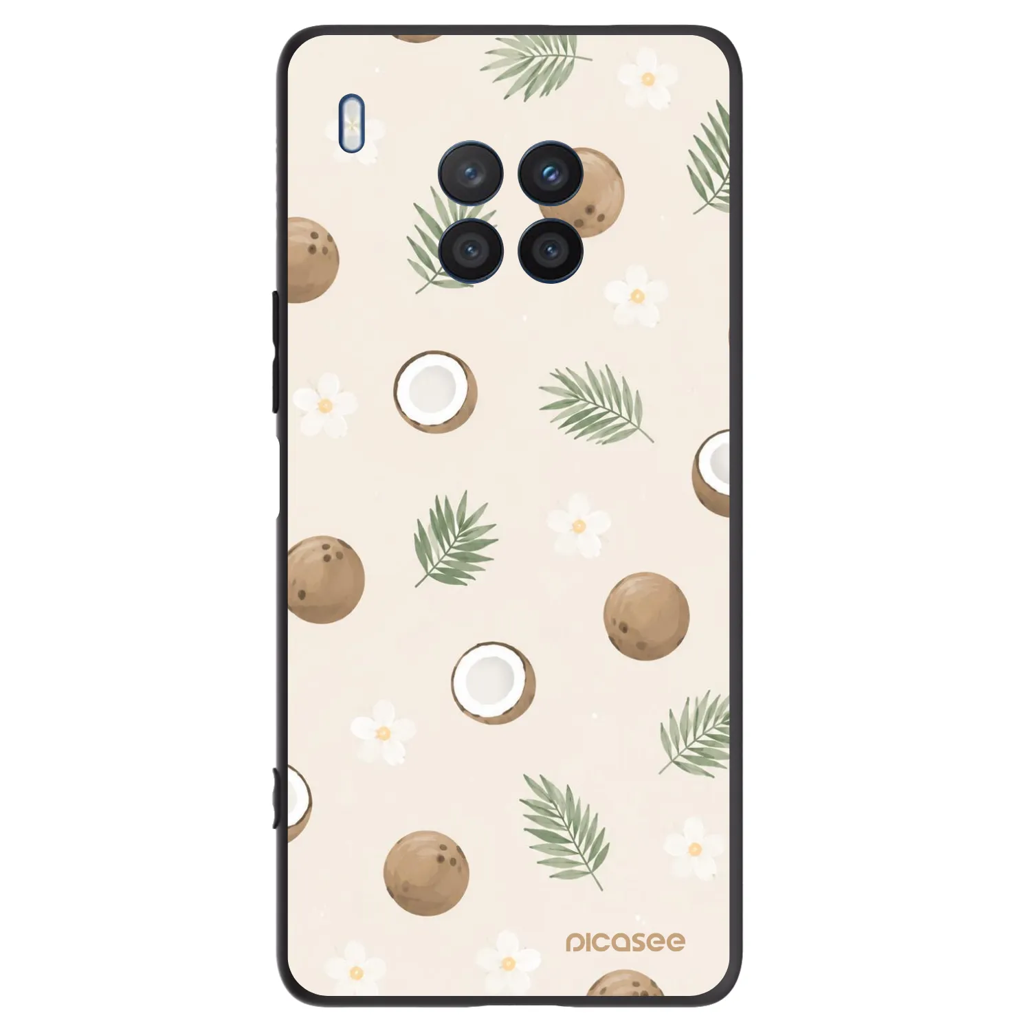 Picasee silikonowe czarne etui na Honor 50 Lite - Coconut Breeze