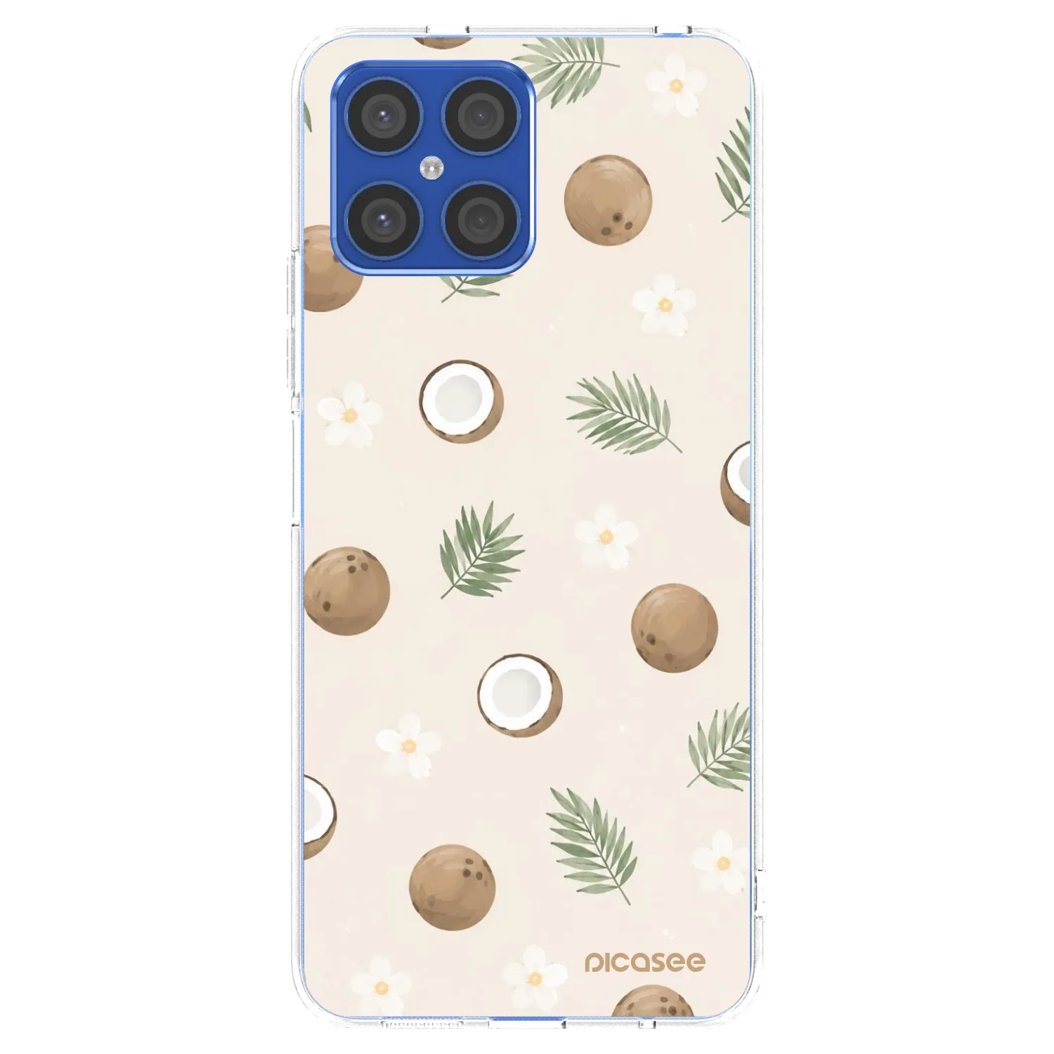 Picasee silikonowe przeźroczyste etui na Honor X8 4G - Coconut Breeze