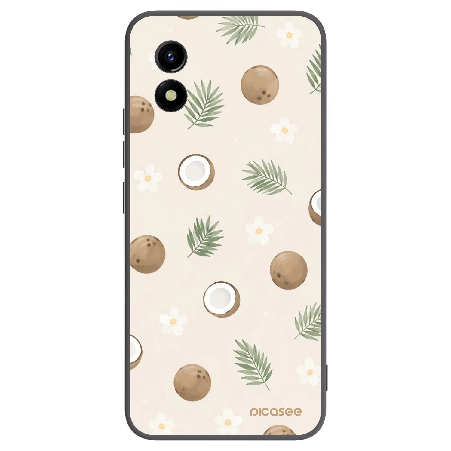 Picasee silikonowe czarne etui na Vivo Y01 - Coconut Breeze