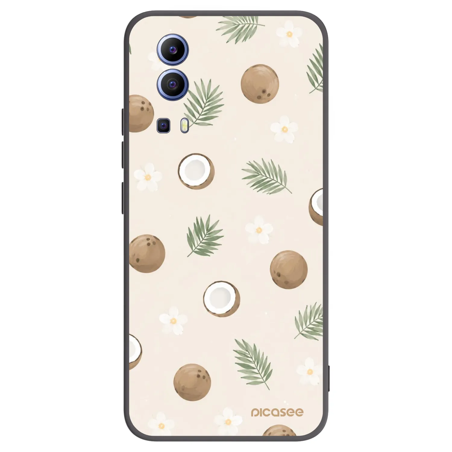 Picasee silikonowe czarne etui na Vivo Y52 5G - Coconut Breeze