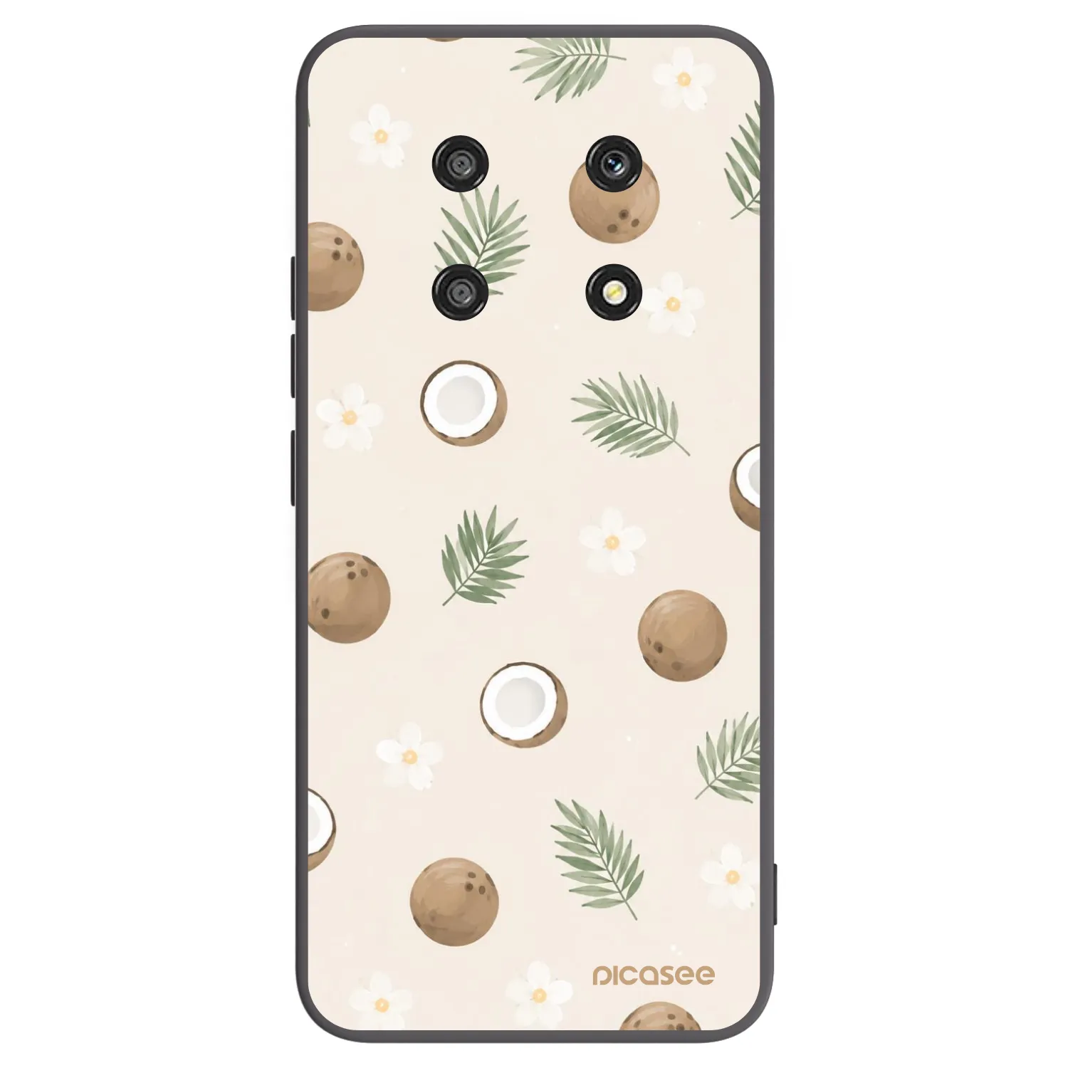 Picasee silikonowe czarne etui na Honor Magic4 Lite 5G - Coconut Breeze
