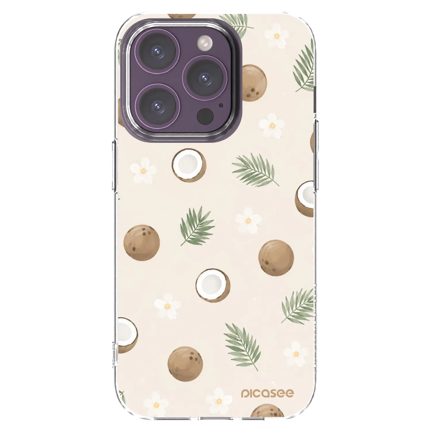 Picasee silikonowe przeźroczyste etui na Apple iPhone 14 Pro - Coconut Breeze
