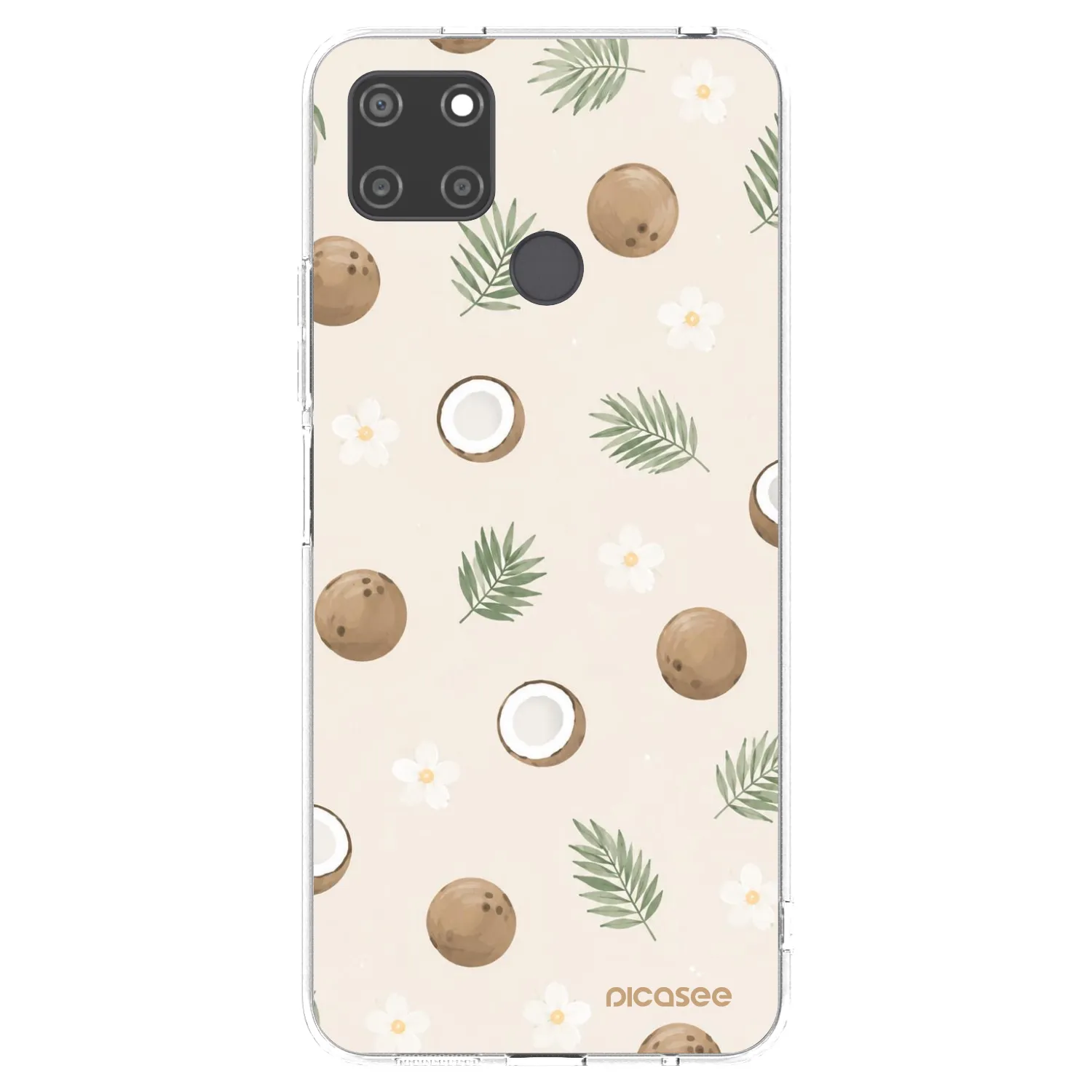 Picasee silikonowe przeźroczyste etui na Realme C21Y - Coconut Breeze