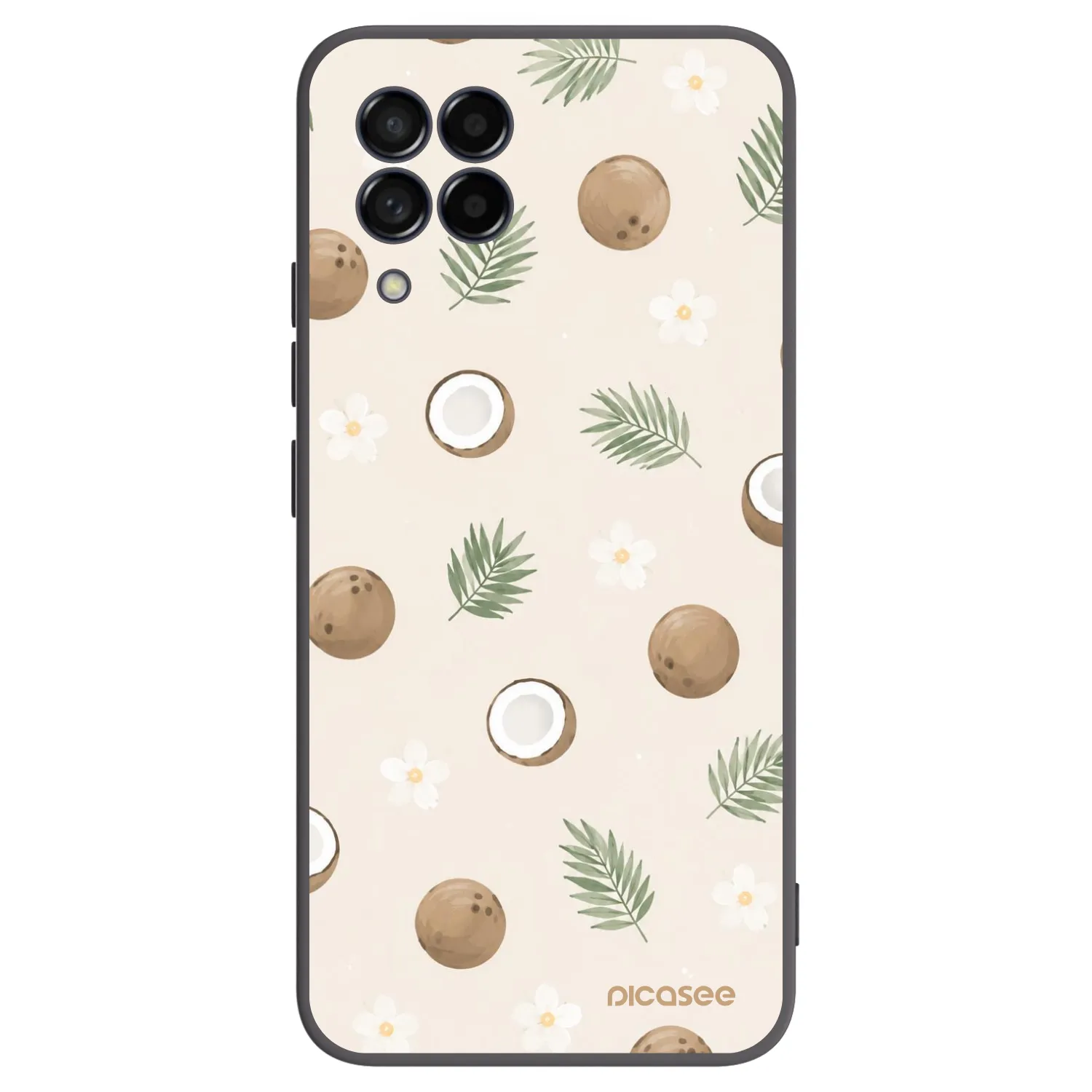 Picasee silikonowe czarne etui na Samsung Galaxy M53 5G - Coconut Breeze