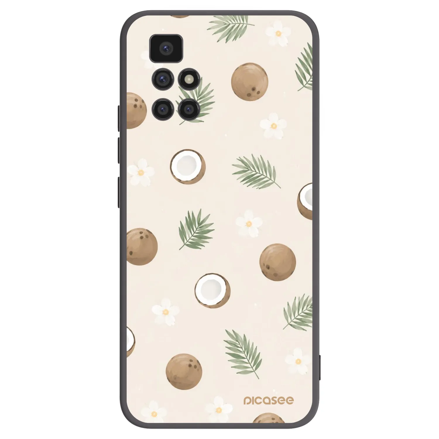 Picasee silikonowe czarne etui na Xiaomi Redmi 10 (2022) - Coconut Breeze