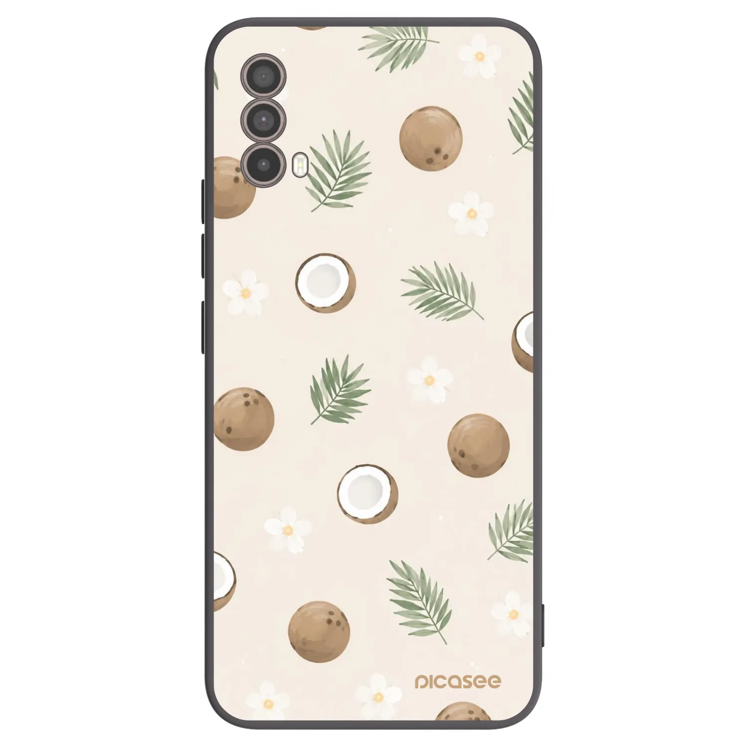 Picasee silikonowe czarne etui na Motorola Moto E40 - Coconut Breeze