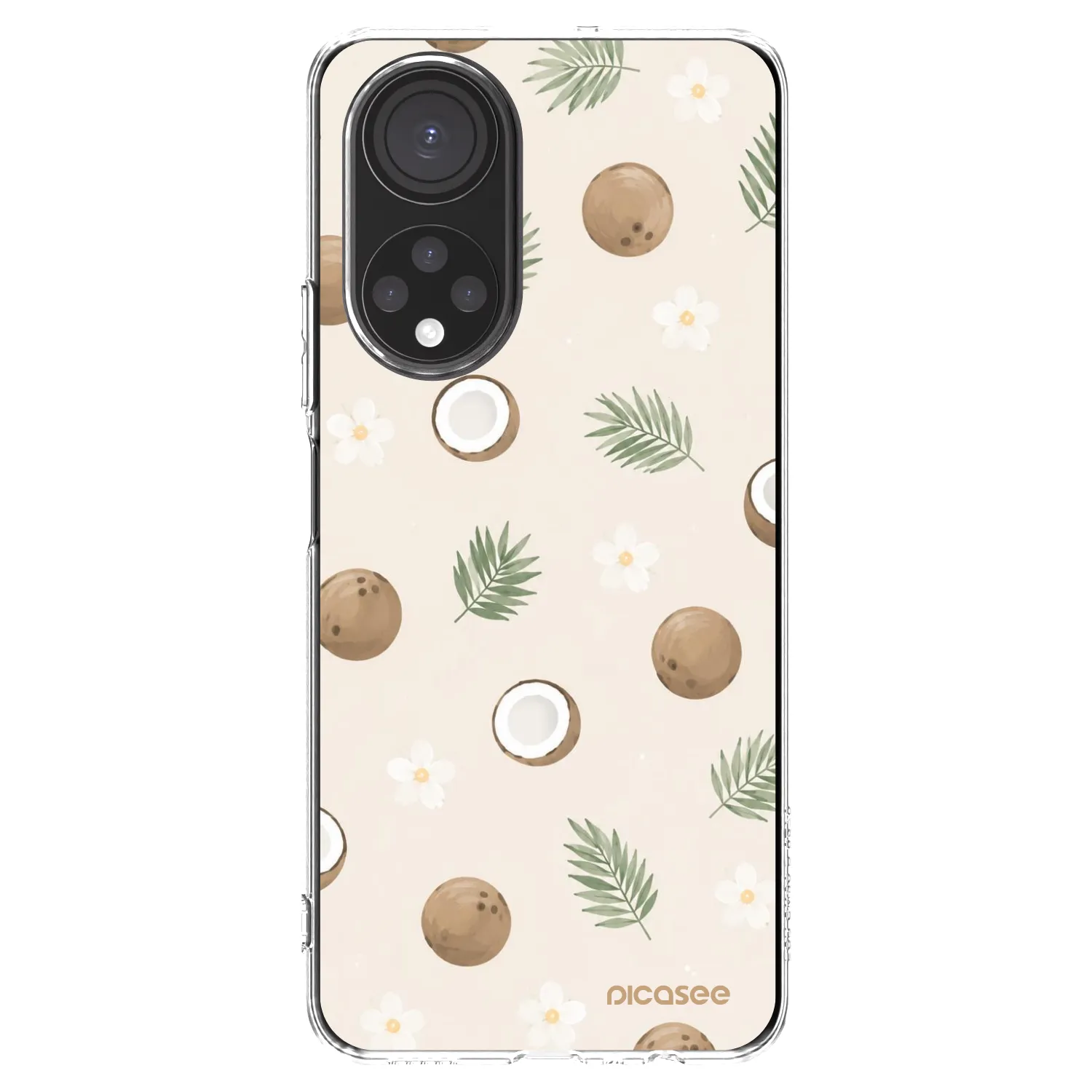 Picasee silikonowe przeźroczyste etui na Honor X7 - Coconut Breeze