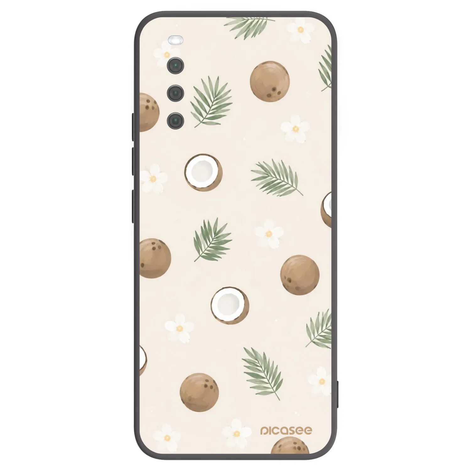 Picasee silikonowe czarne etui na Sony Xperia 10 III - Coconut Breeze