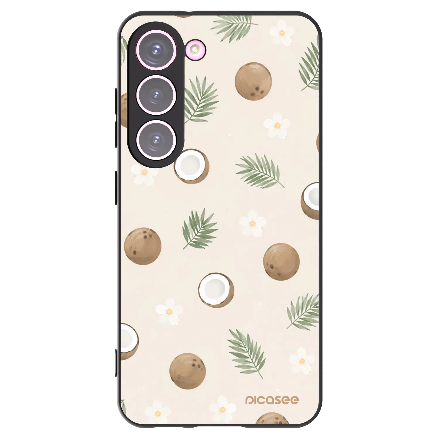Picasee silikonowe czarne etui na Samsung Galaxy S23 5G - Coconut Breeze