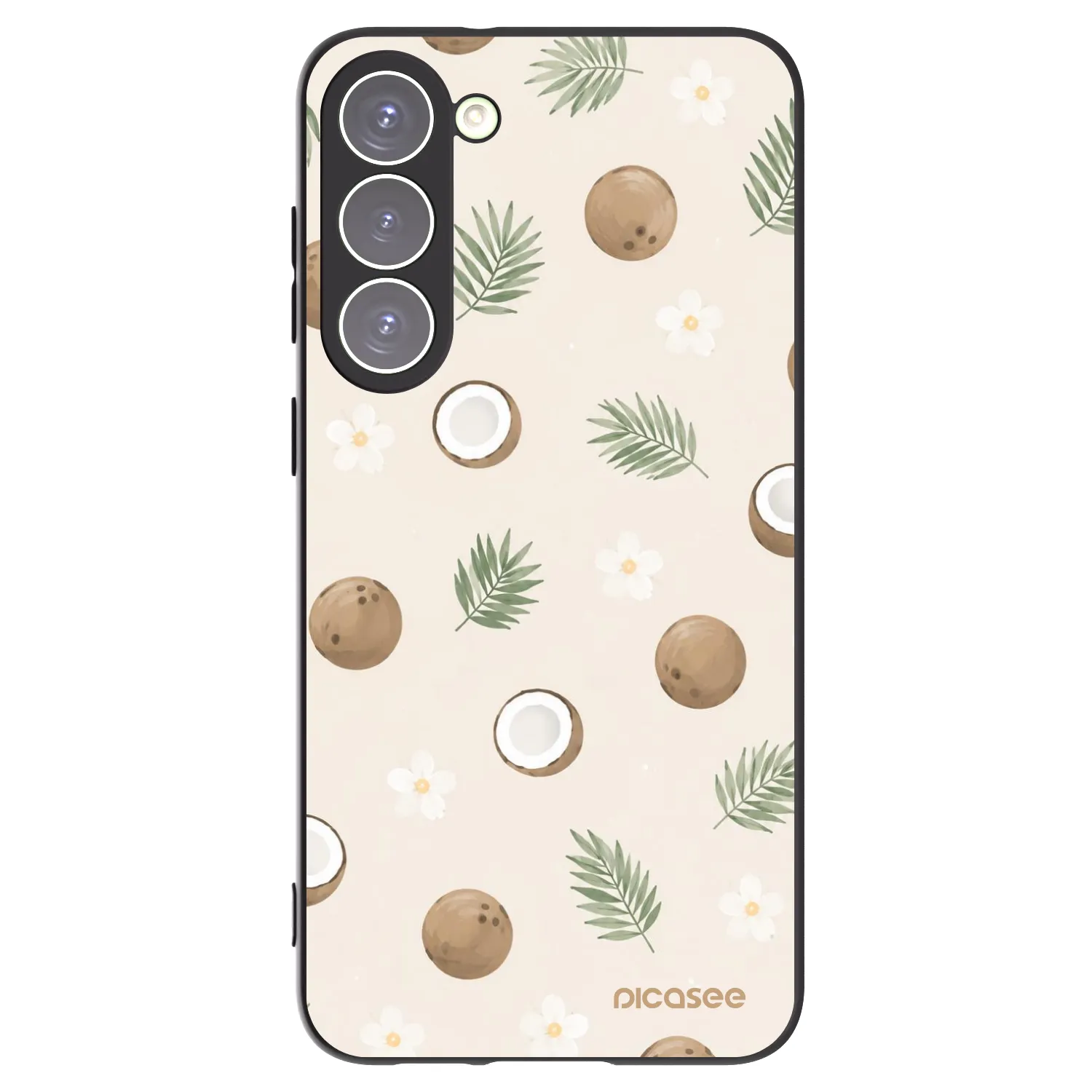 Picasee silikonowe czarne etui na Samsung Galaxy S23+ 5G - Coconut Breeze