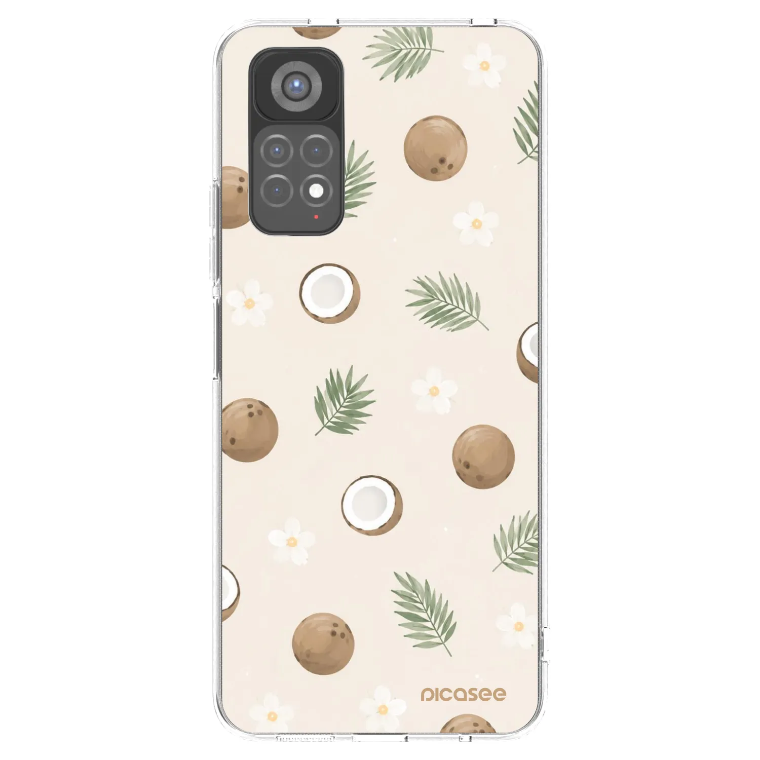 Picasee silikonowe przeźroczyste etui na Xiaomi Redmi Note 11S 5G - Coconut Breeze