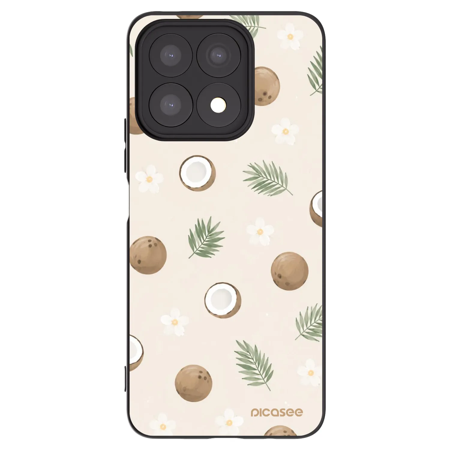 Picasee silikonowe czarne etui na Honor X8a - Coconut Breeze