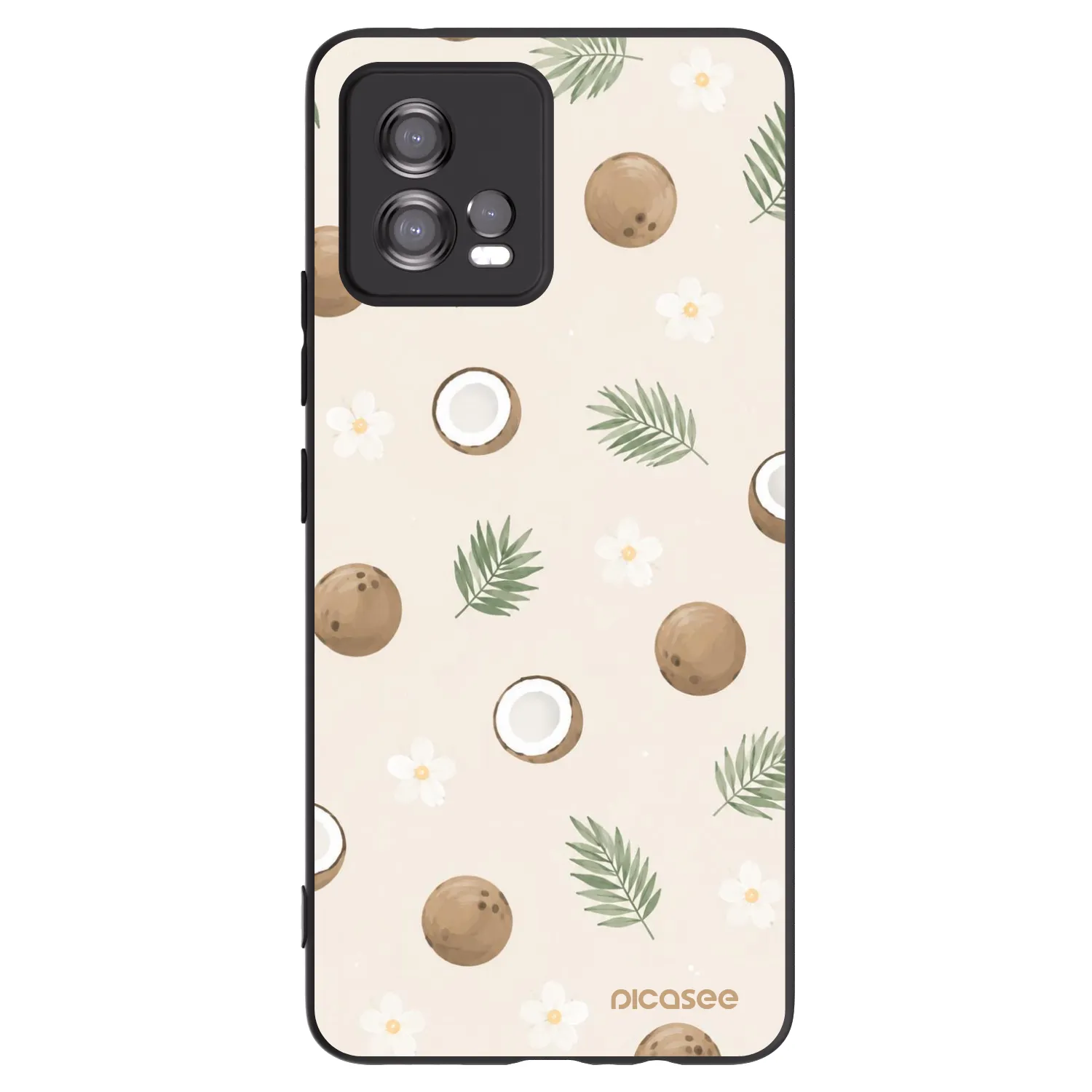 Picasee silikonowe czarne etui na Motorola Moto G72 - Coconut Breeze