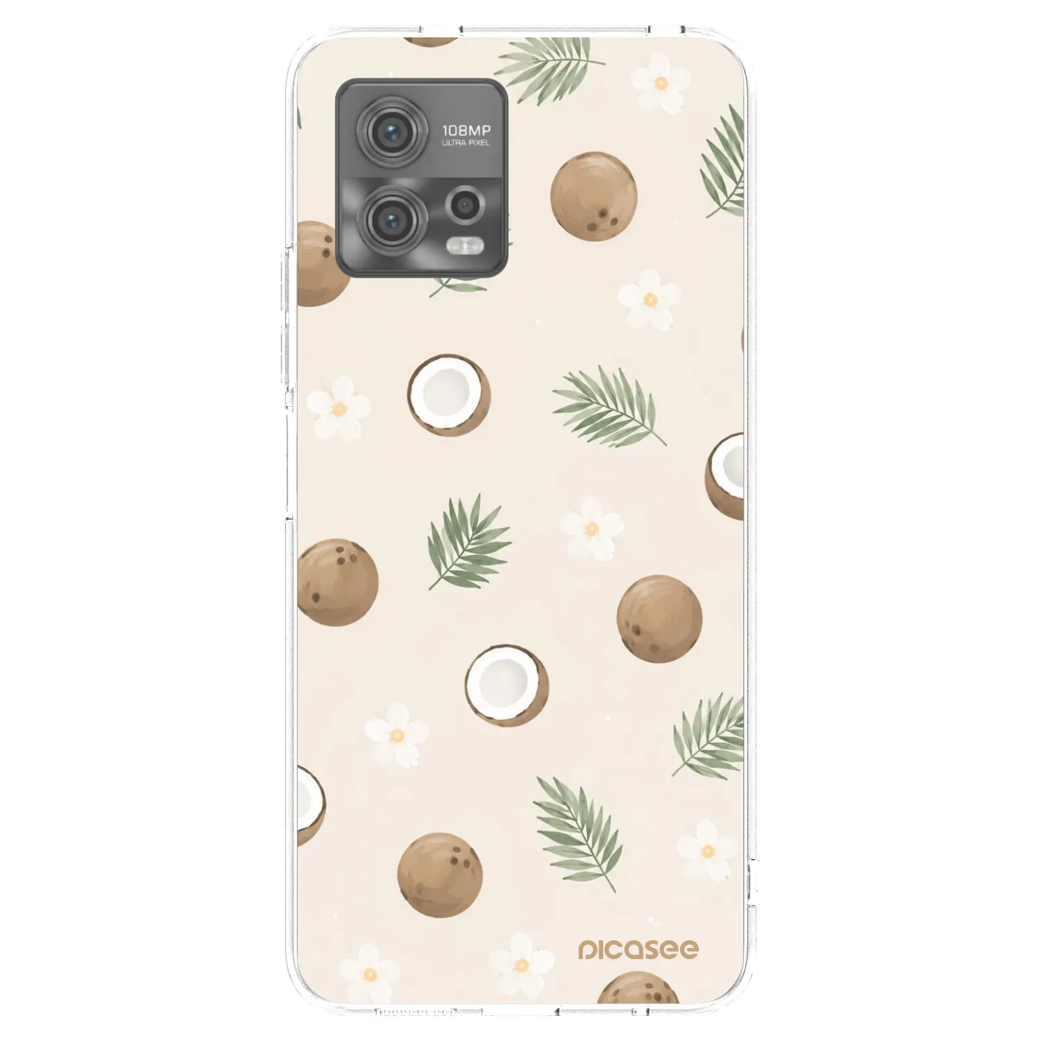 Picasee silikonowe przeźroczyste etui na Motorola Moto G72 - Coconut Breeze