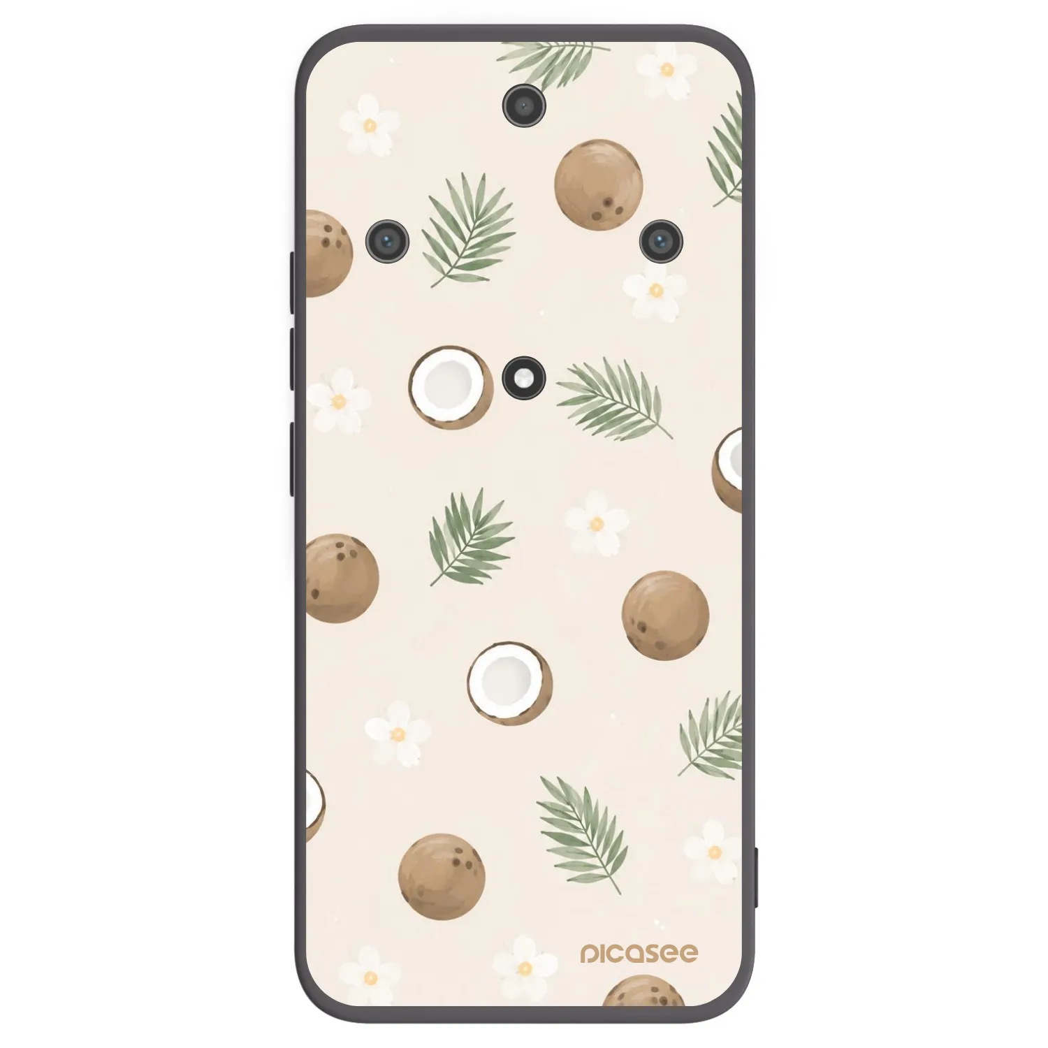 Picasee silikonowe czarne etui na Honor Magic5 Lite 5G - Coconut Breeze