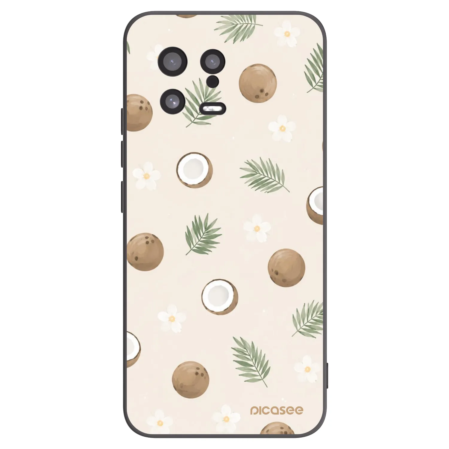 Picasee silikonowe czarne etui na Xiaomi 13 - Coconut Breeze