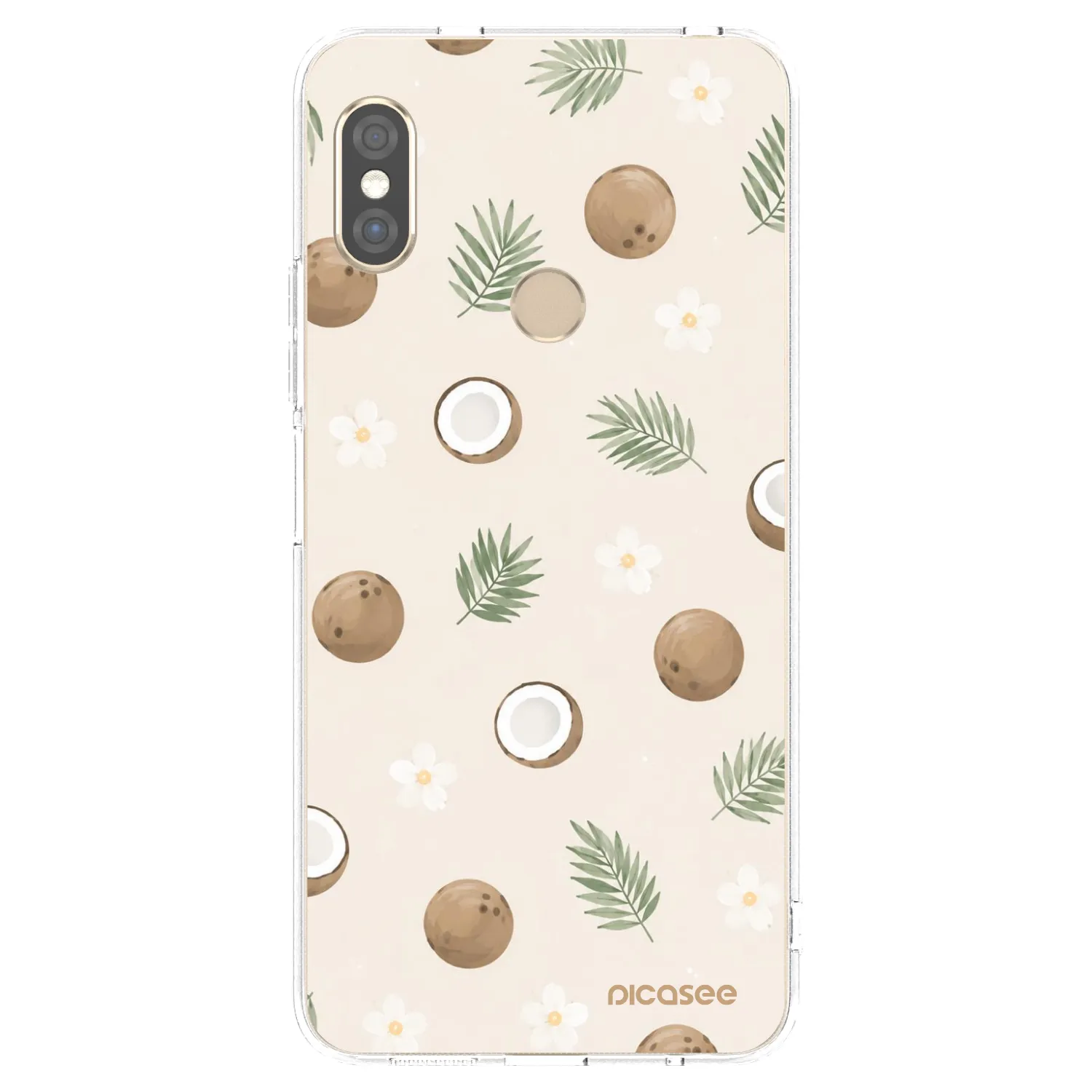 Picasee silikonowe przeźroczyste etui na Xiaomi Redmi Note 5 Global - Coconut Breeze