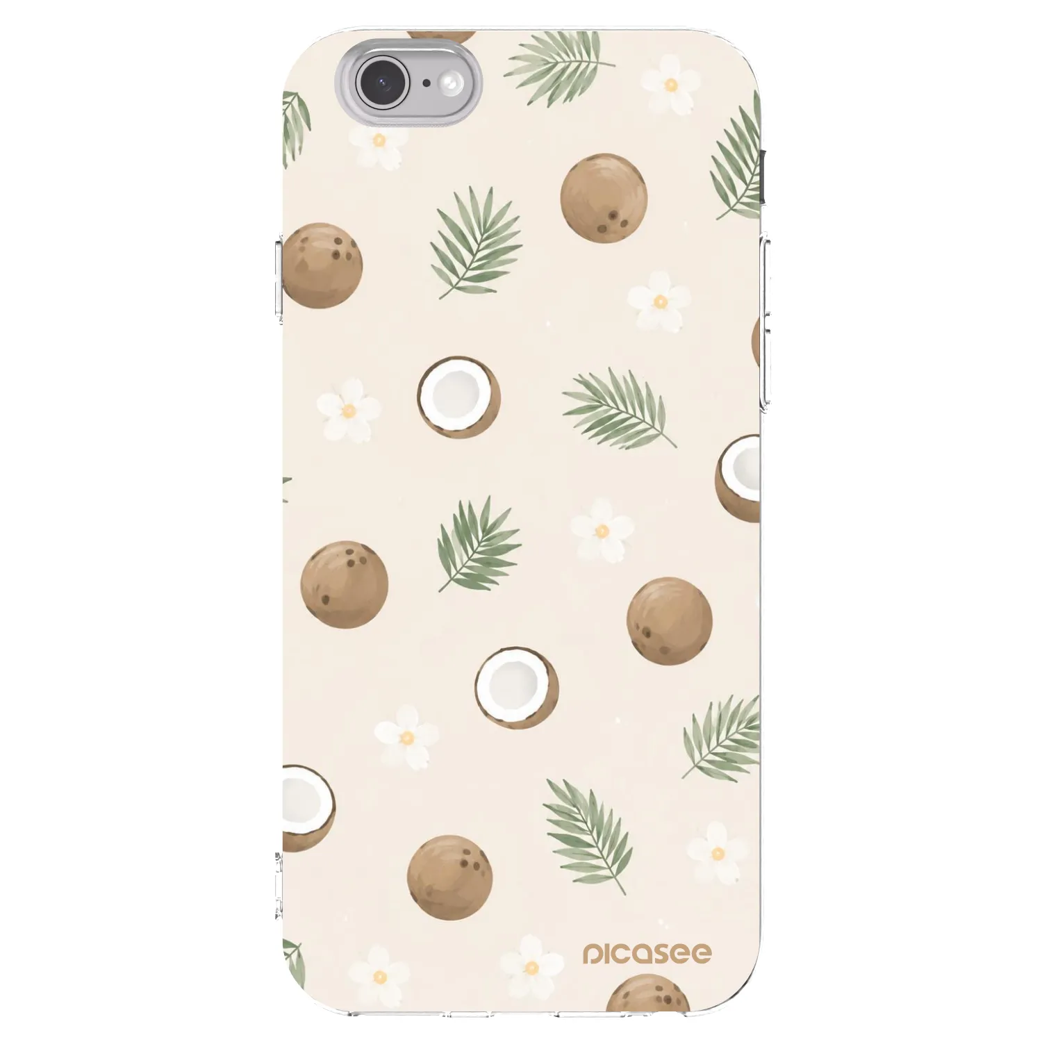 Picasee silikonowe przeźroczyste etui na Apple iPhone 6/6S - Coconut Breeze
