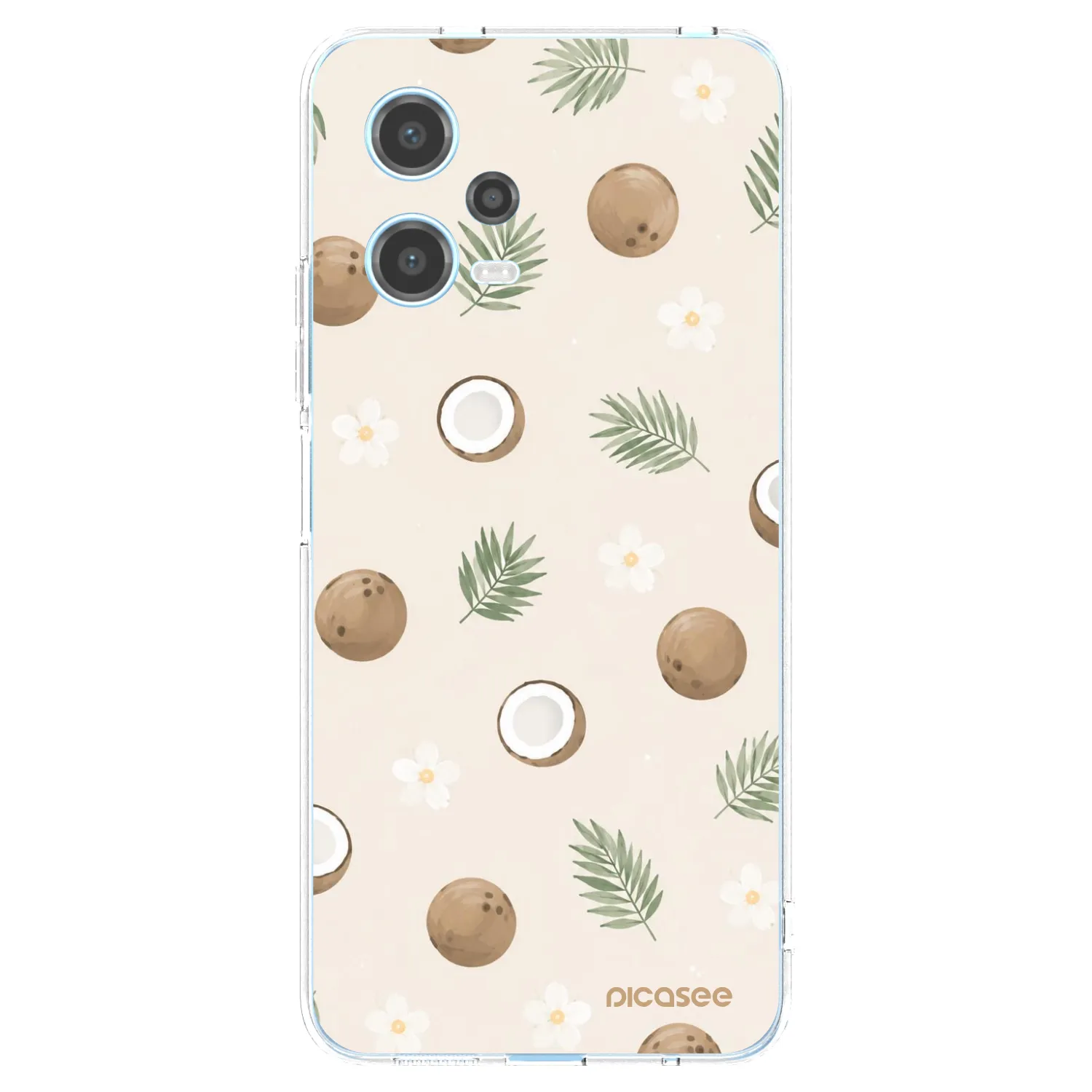 Picasee silikonowe przeźroczyste etui na Xiaomi Redmi Note 12 5G - Coconut Breeze
